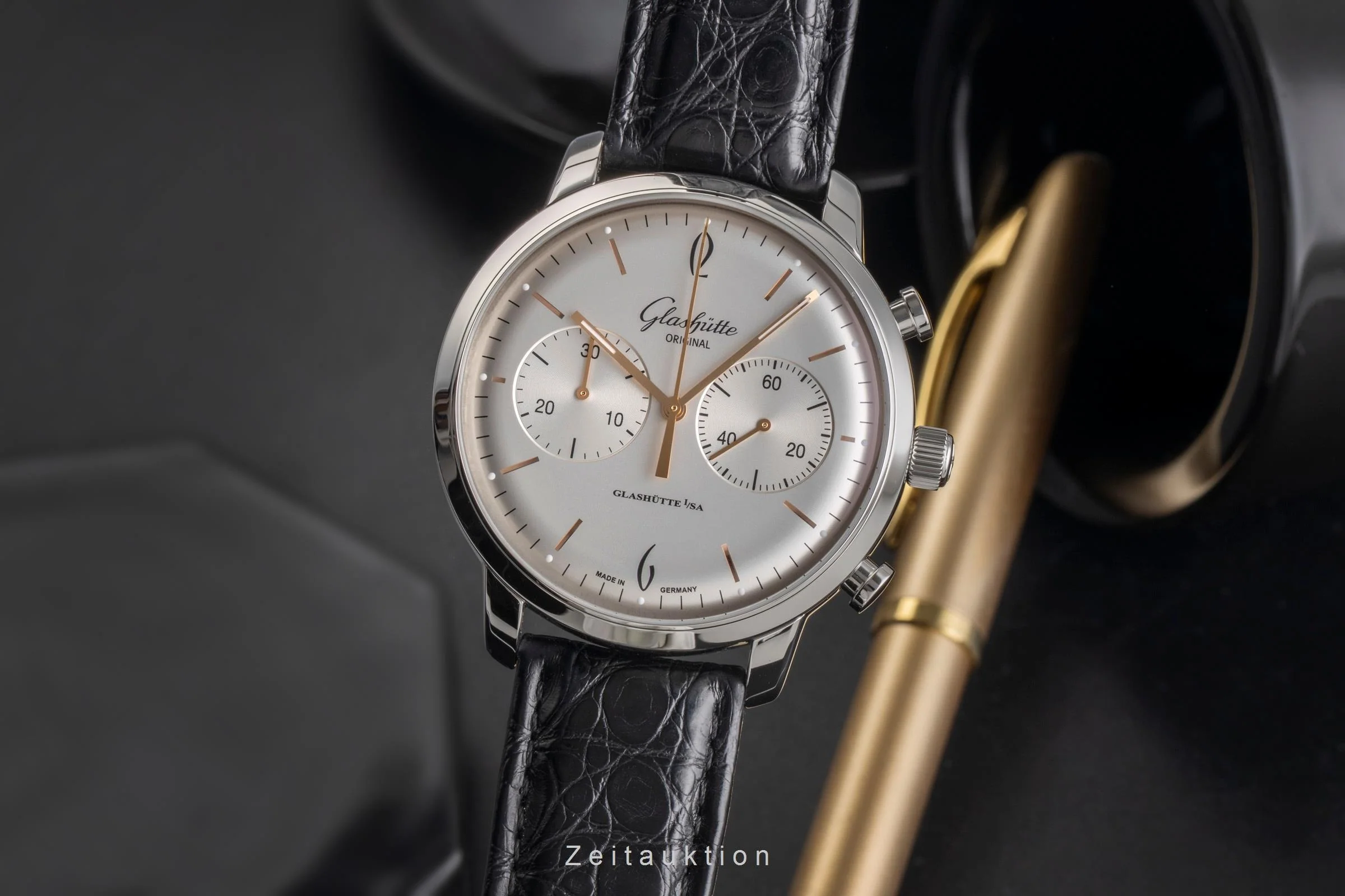 Glashütte Sixties chronograph steel automatic men's watch 1-39-34-03-22-04 LP: 8800EUR  [2503849] - Image 2