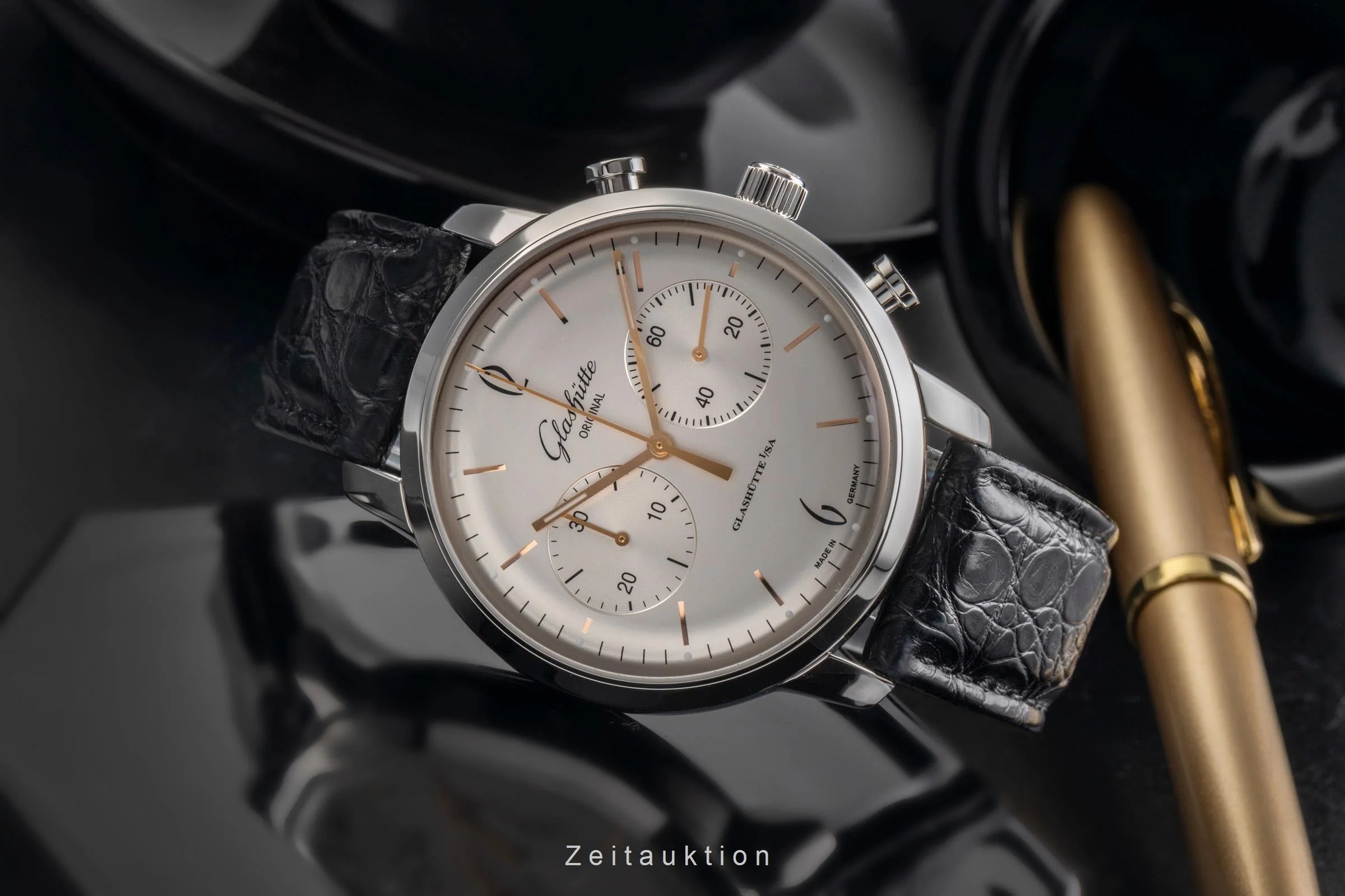 Glashütte Sixties chronograph steel automatic men's watch 1-39-34-03-22-04 LP: 8800EUR  [2503849] - Image 3