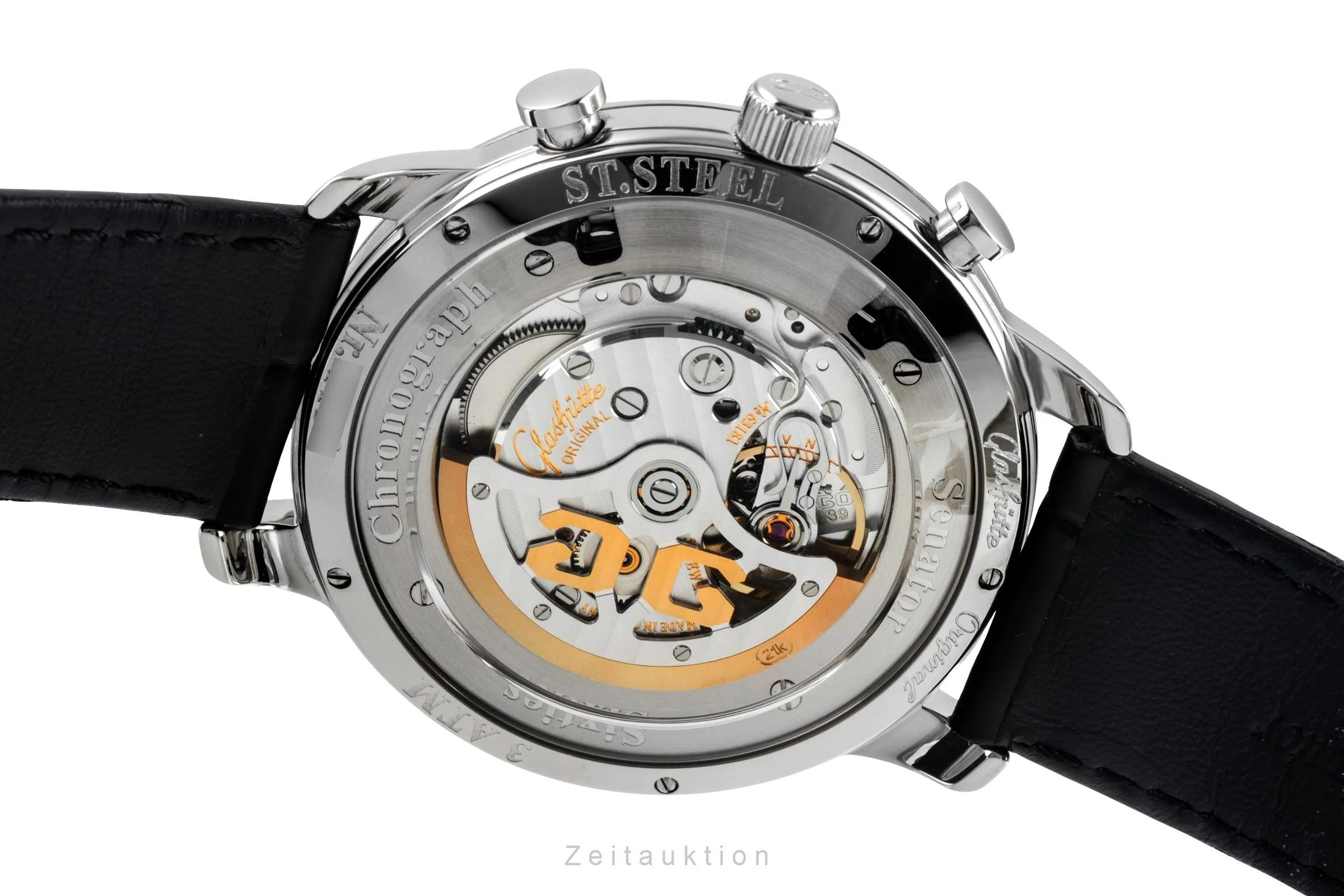 Glashütte Sixties chronograph steel automatic men's watch 1-39-34-03-22-04 LP: 8800EUR  [2505655] - Image 11