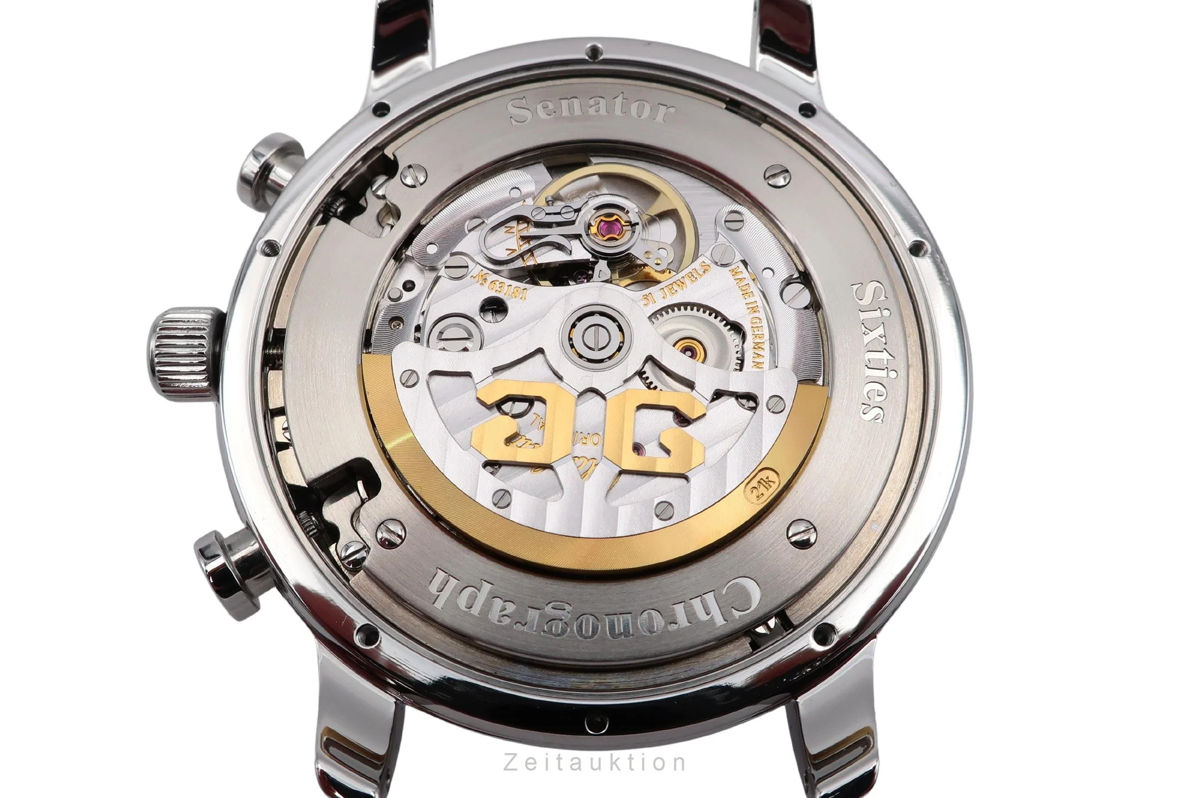 Glashütte Sixties chronograph steel automatic men's watch 1-39-34-03-22-04 LP: 8800EUR  [2505655] - Image 15