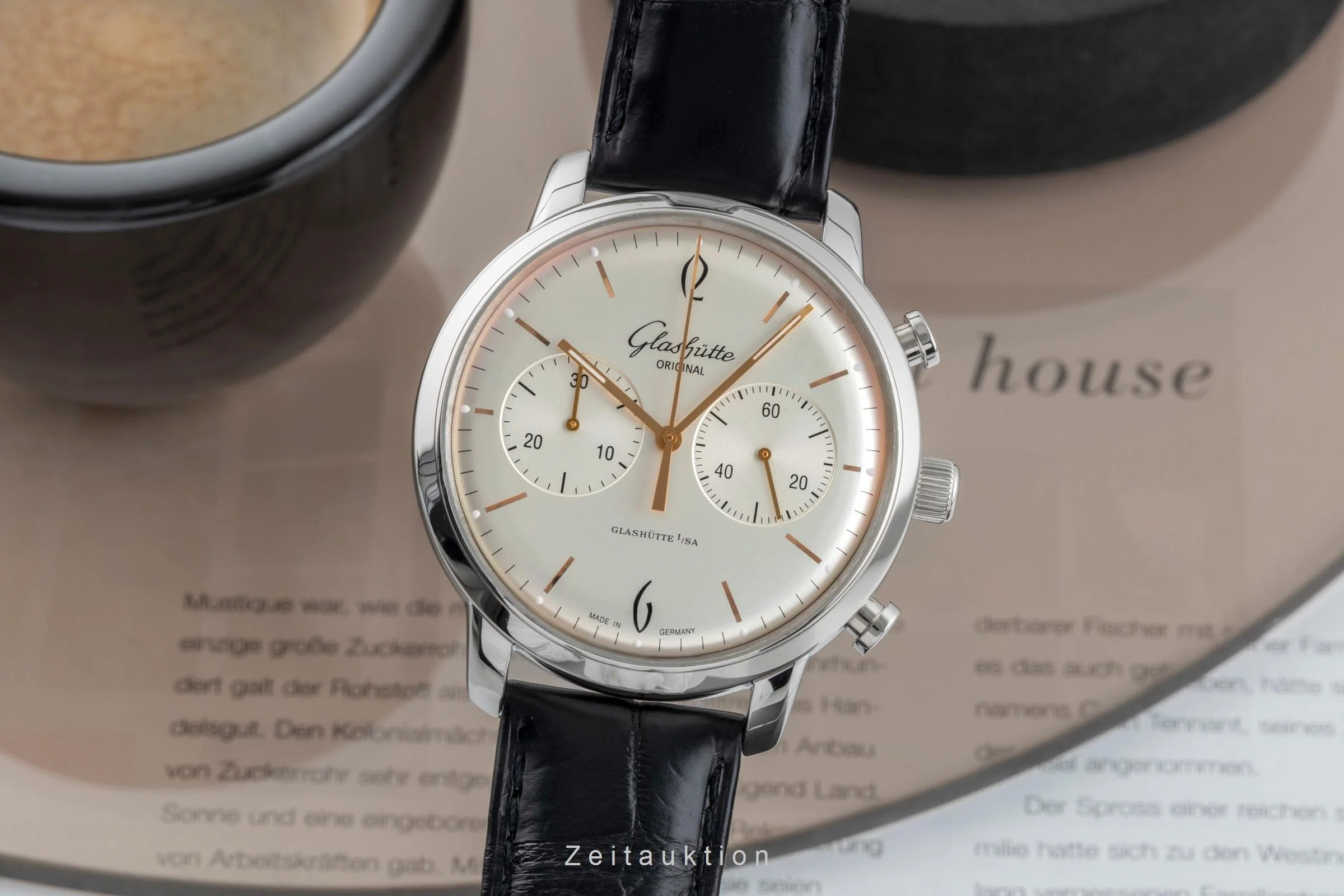 Glashütte Sixties chronograph steel automatic men's watch 1-39-34-03-22-04 LP: 8800EUR  [2505655] - Image 2