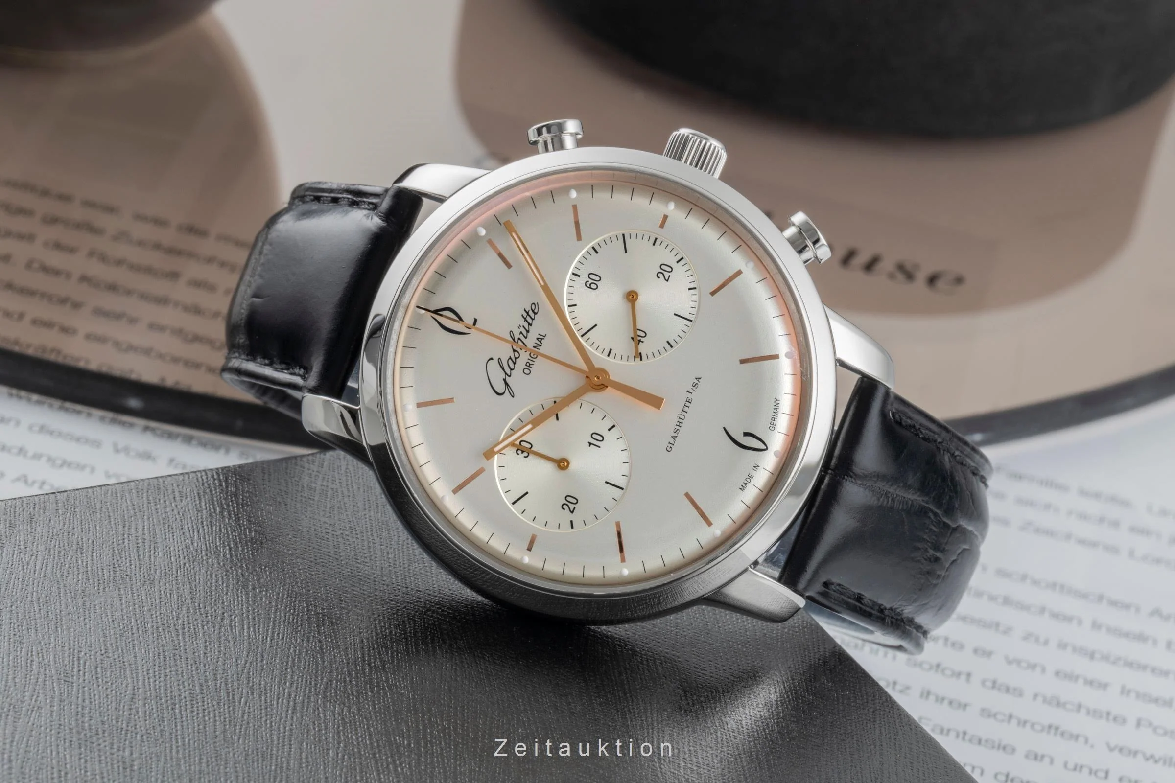 Glashütte Sixties chronograph steel automatic men's watch 1-39-34-03-22-04 LP: 8800EUR  [2505655] - Image 3