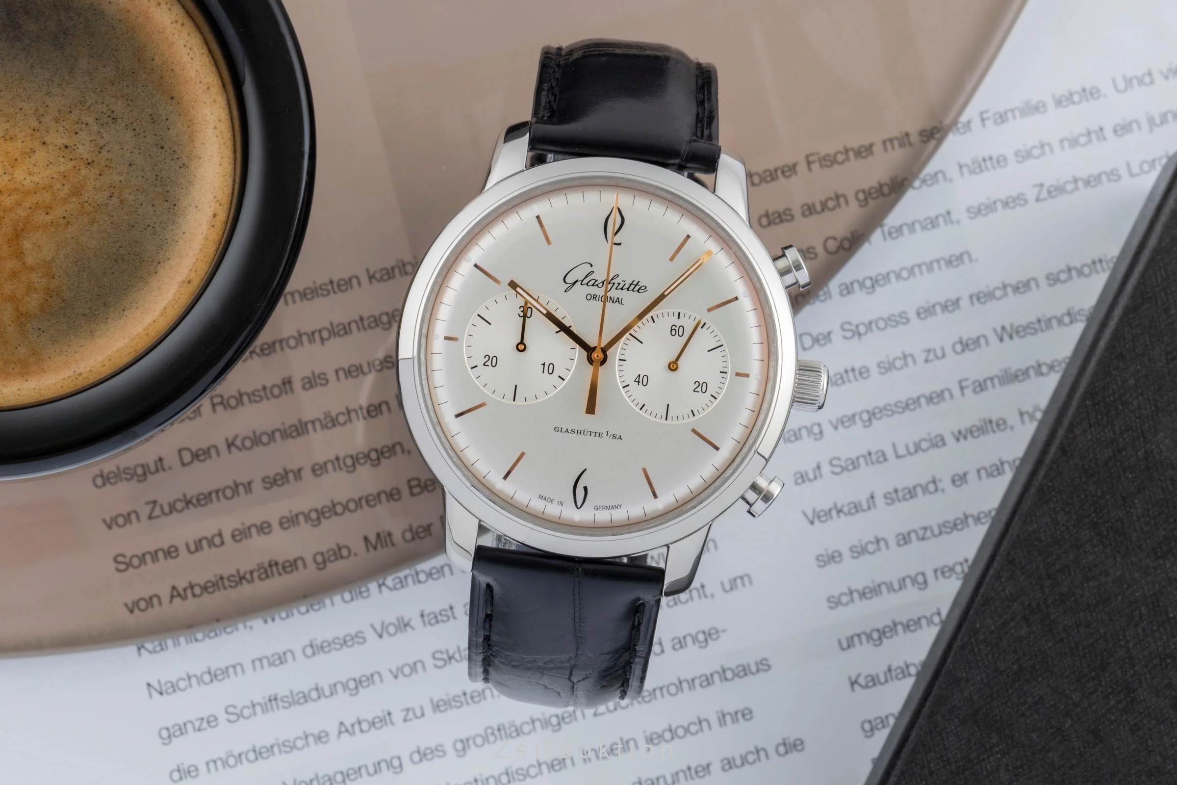 Glashütte Sixties chronograph steel automatic men's watch 1-39-34-03-22-04 LP: 8800EUR  [2505655] - Image 4