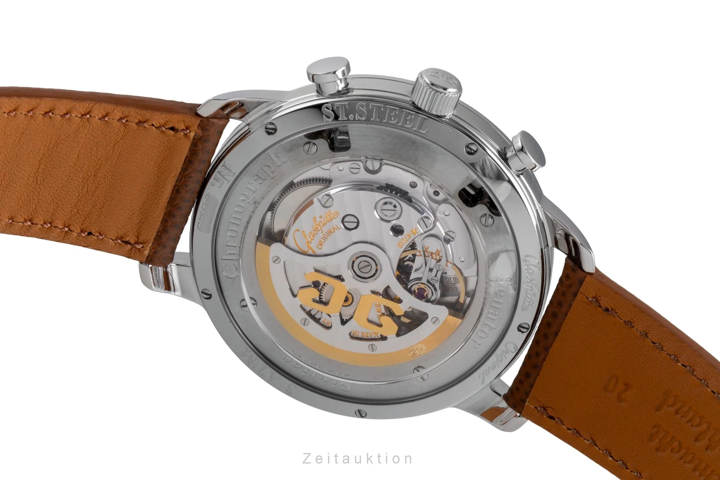 Glashütte Sixties chronograph steel automatic men's watch 1-39-34-03-22-04 LP: 8800EUR  [2507536] - Image 12