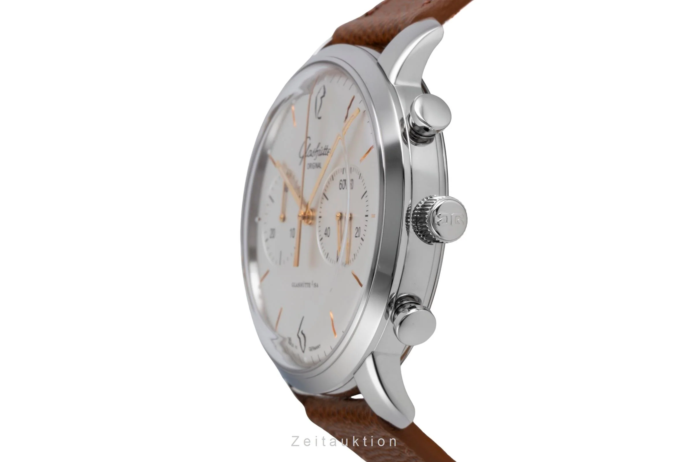 Glashütte Sixties chronograph steel automatic men's watch 1-39-34-03-22-04 LP: 8800EUR  [2507536] - Image 7