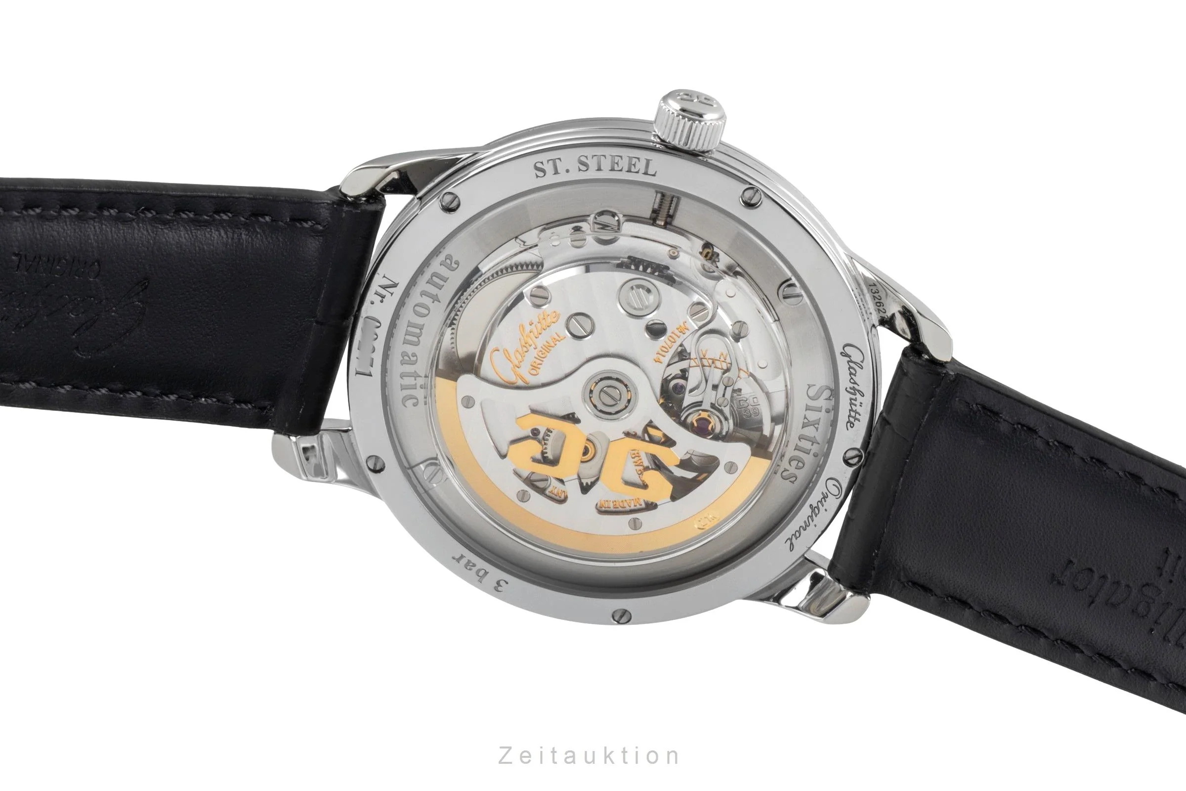Glashütte Sixties steel automatic men's watch 1-39-52-06-02-04  [2600157] - Image 12