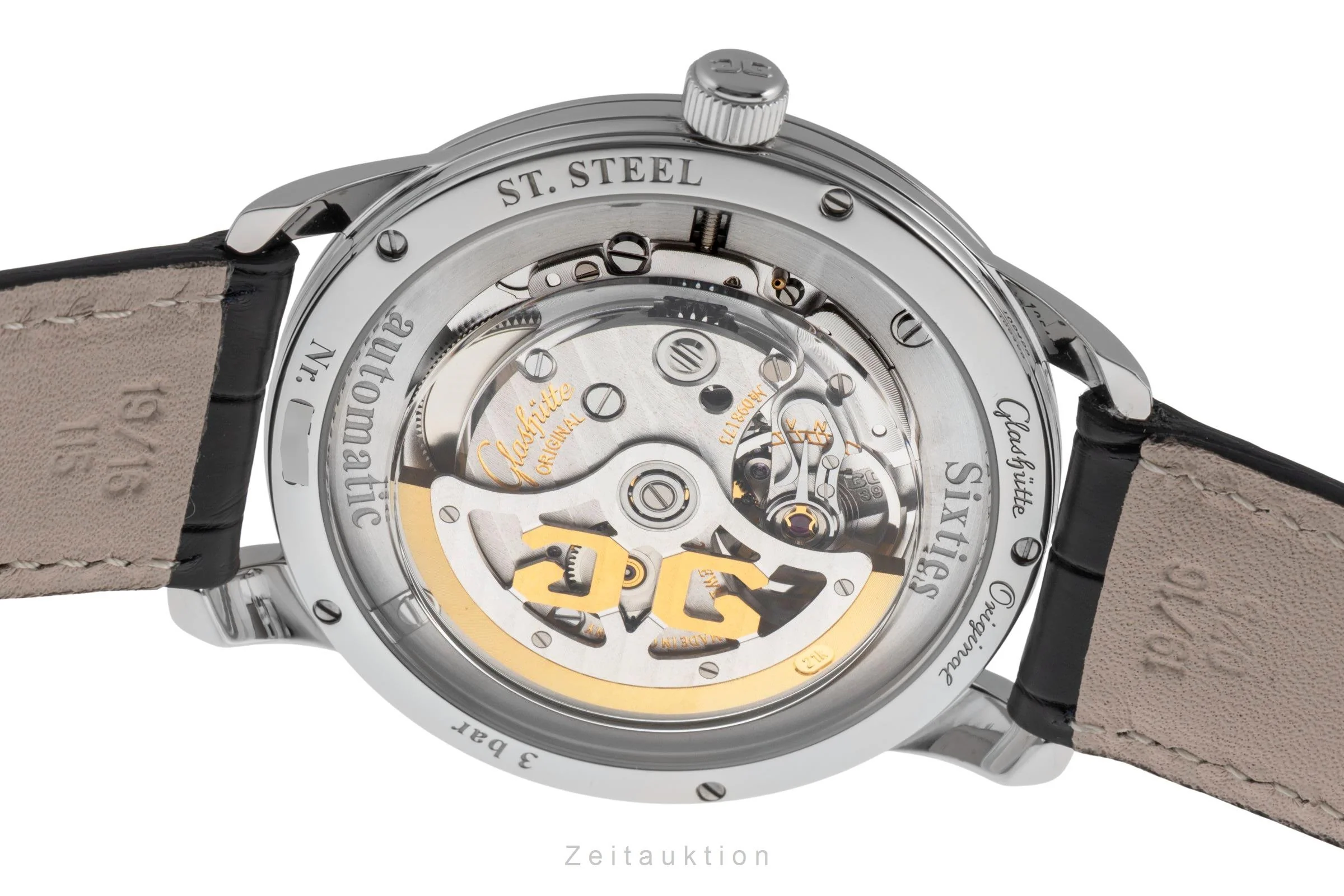 Glashütte Sixties steel automatic men's watch 39-52-01-02-04 LP: 7100EUR  [2502718] - Image 11