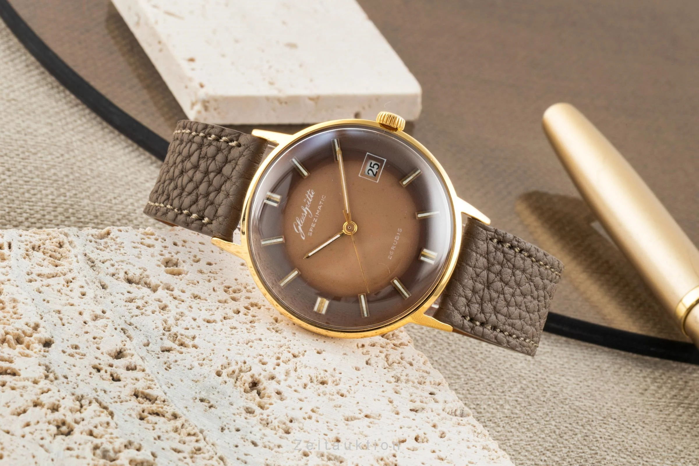 Glashütte Spezimatic gilt-brass automatic men's watch Vintage  [2600576] - Image 3