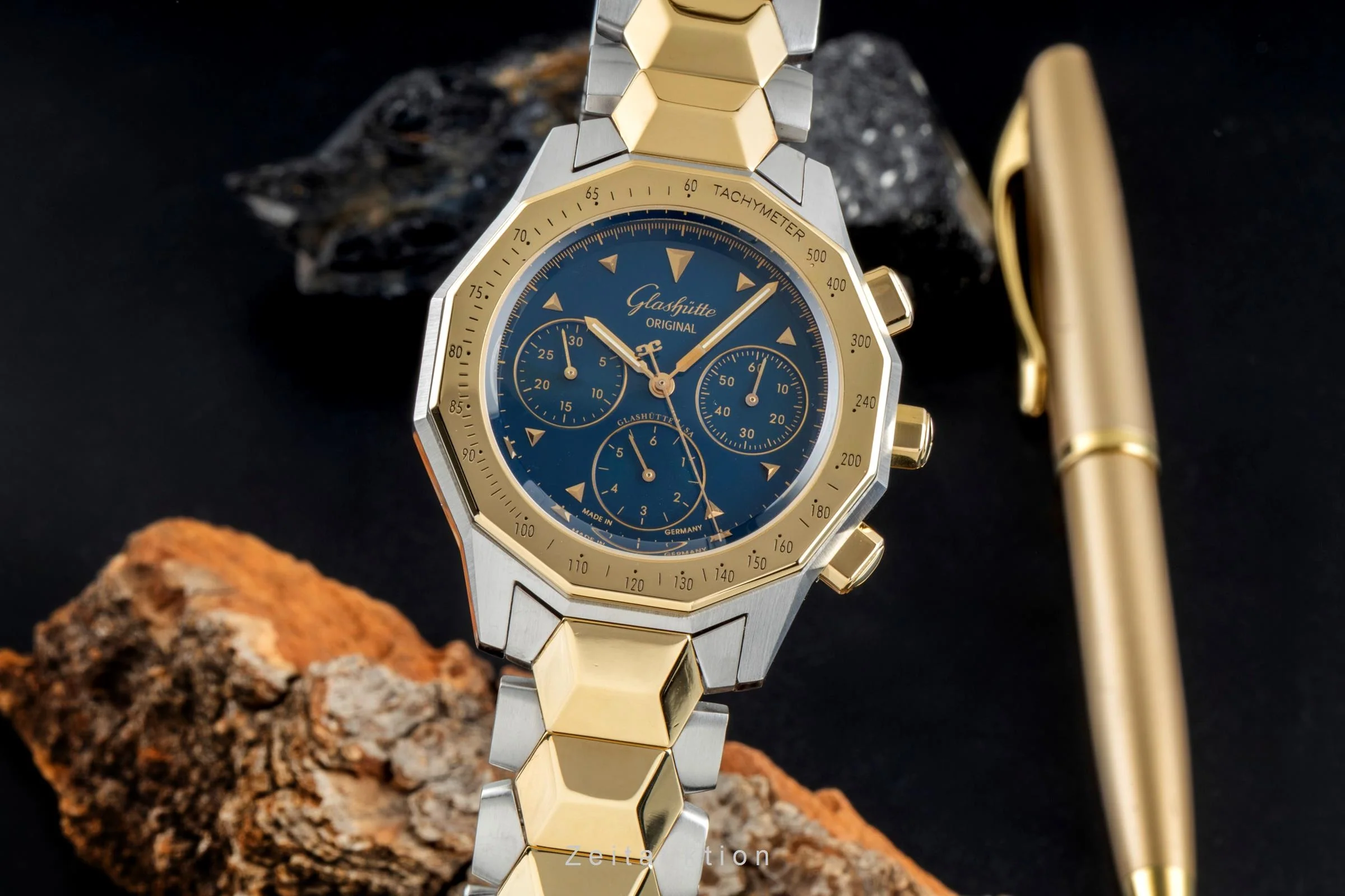 Glashütte Sport chronograph steel / gold automatic men's watch 1-10-66-12-11-04  [2502736] - Image 2