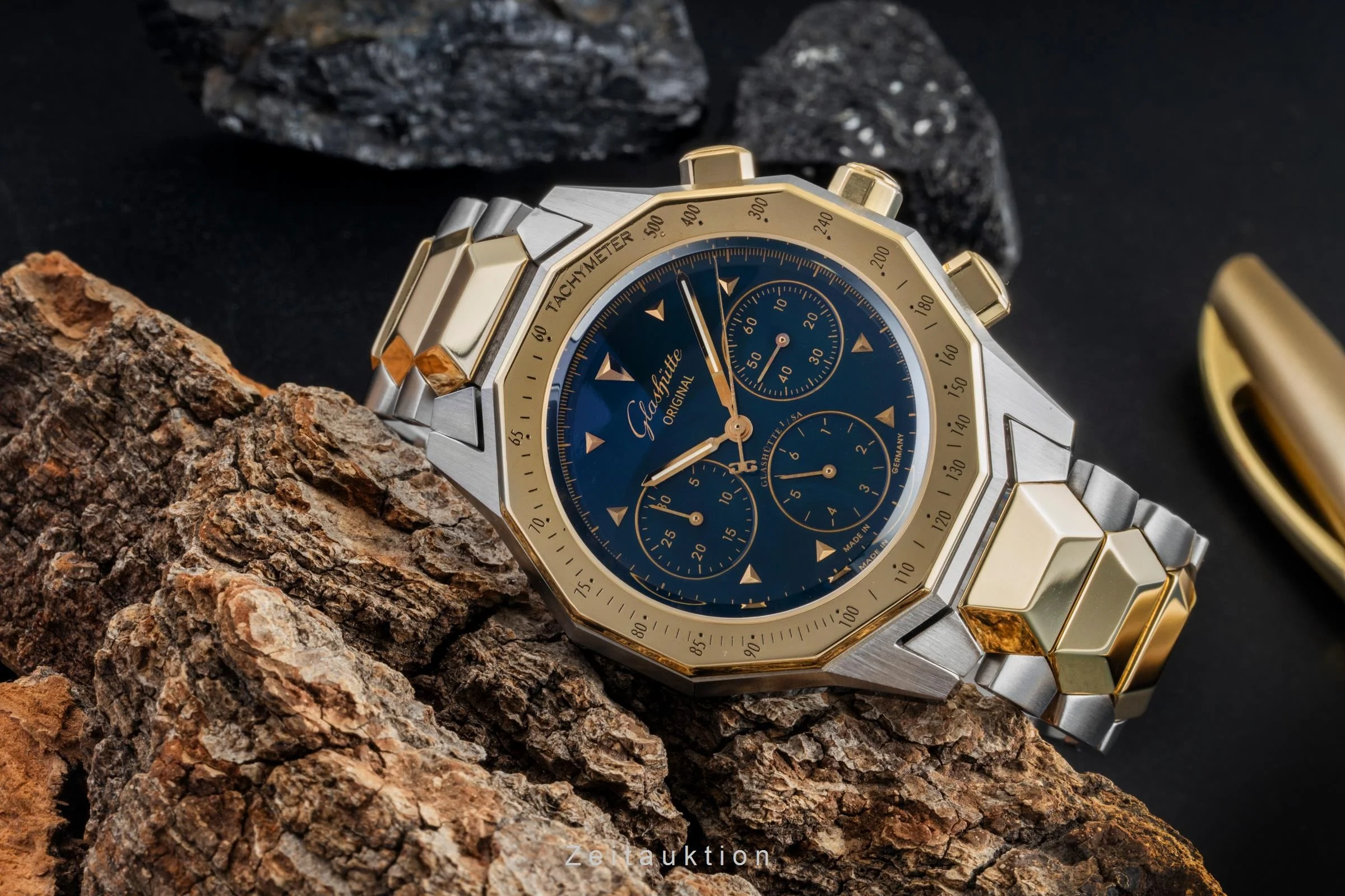 Glashütte Sport chronograph steel / gold automatic men's watch 1-10-66-12-11-04  [2502736] - Image 3