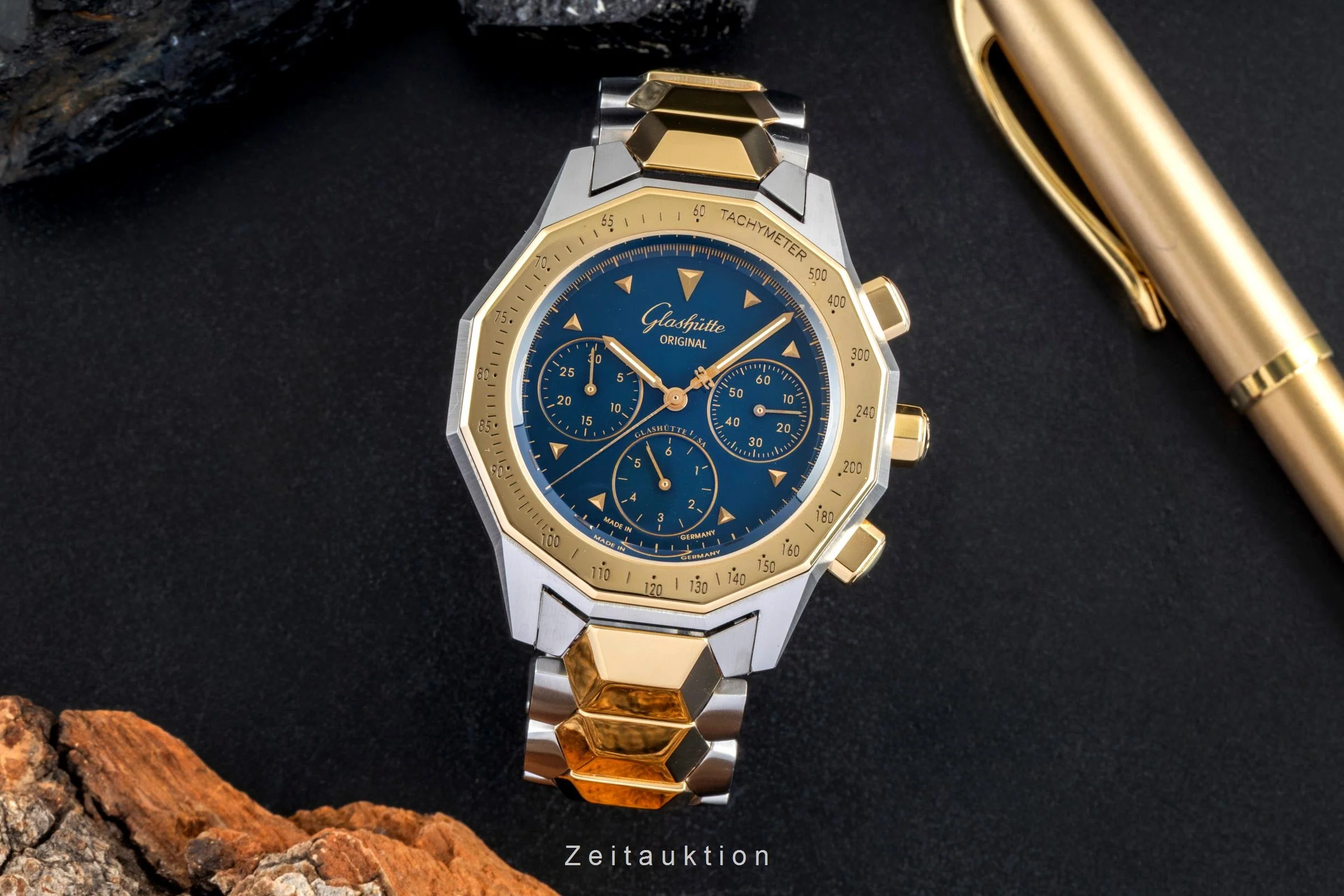 Glashütte Sport chronograph steel / gold automatic men's watch 1-10-66-12-11-04  [2502736] - Image 4
