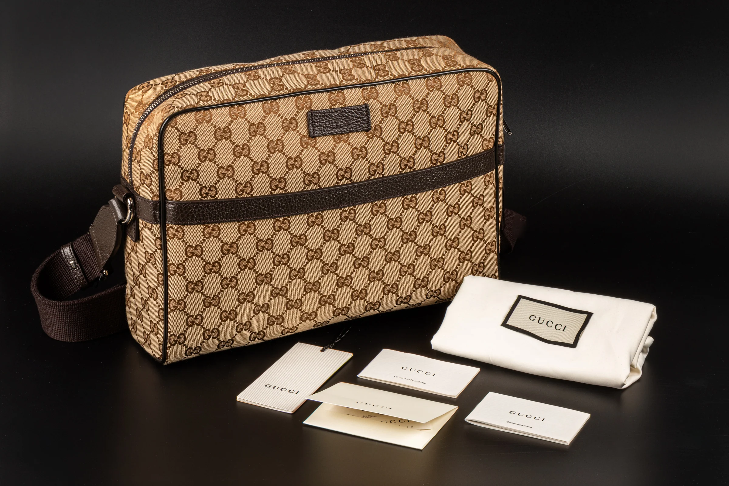 Gucci Messenger Bag GG Supreme Canvas Monogram bag Beige/Brown RRP: 1650,- €[KL25993] - Image 12