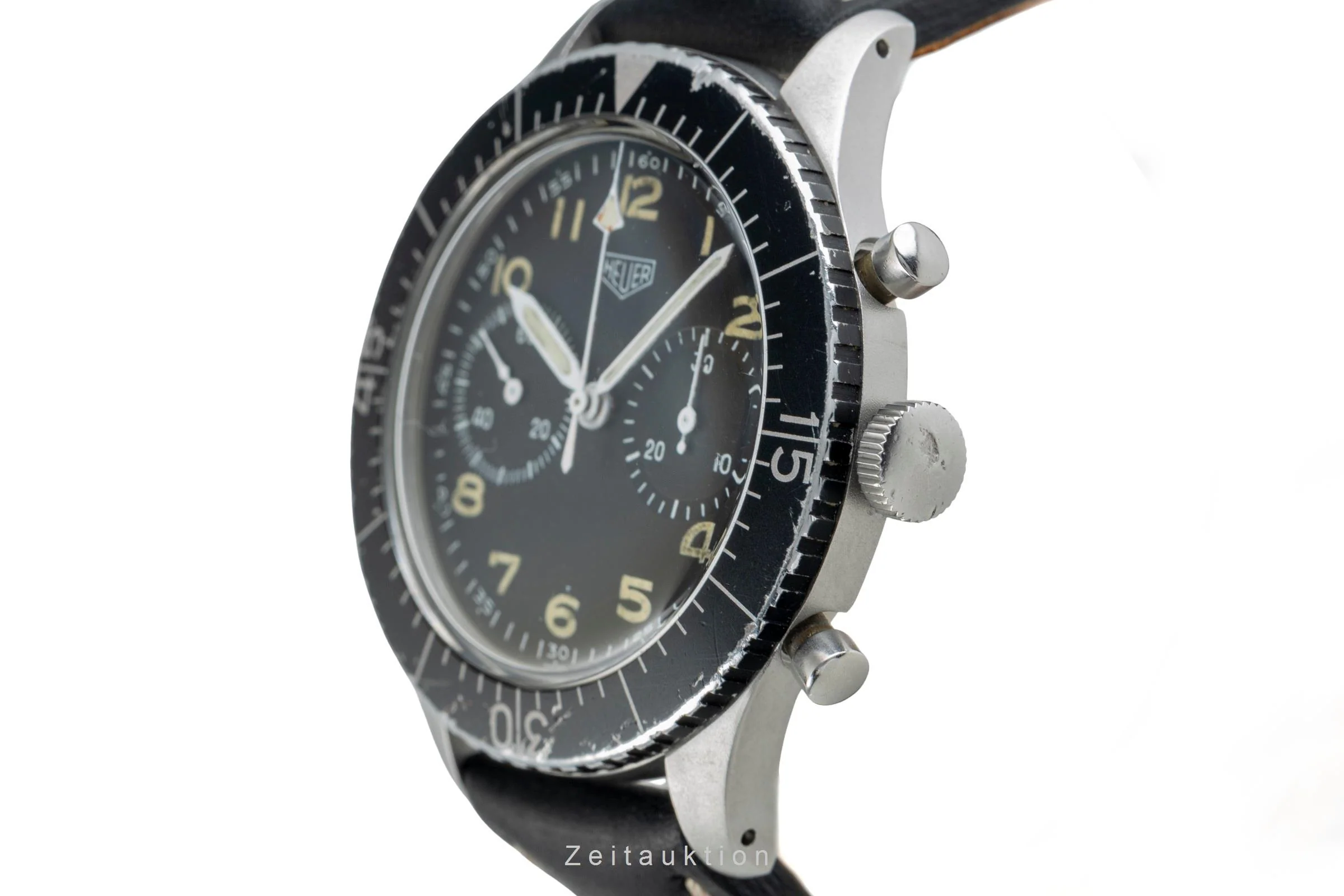 Heuer Bundeswehr chronograph steel manual winding men's watch 1550 SG Vintage  [2503963] - Image 7