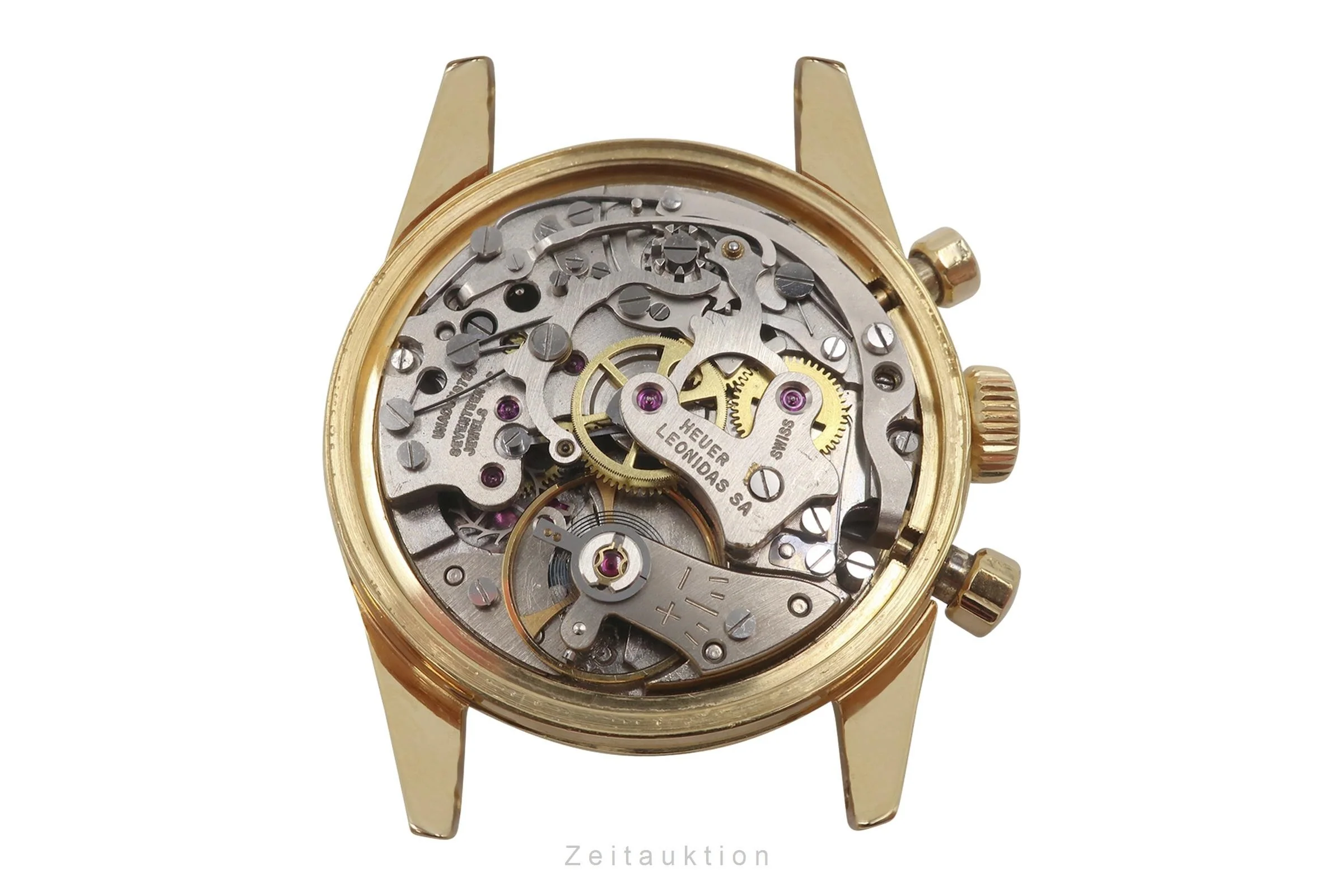 Heuer Carrera chronograph gold-plated manual winding men's watch C.7666-5 Vintage  [2107022] - Image 11