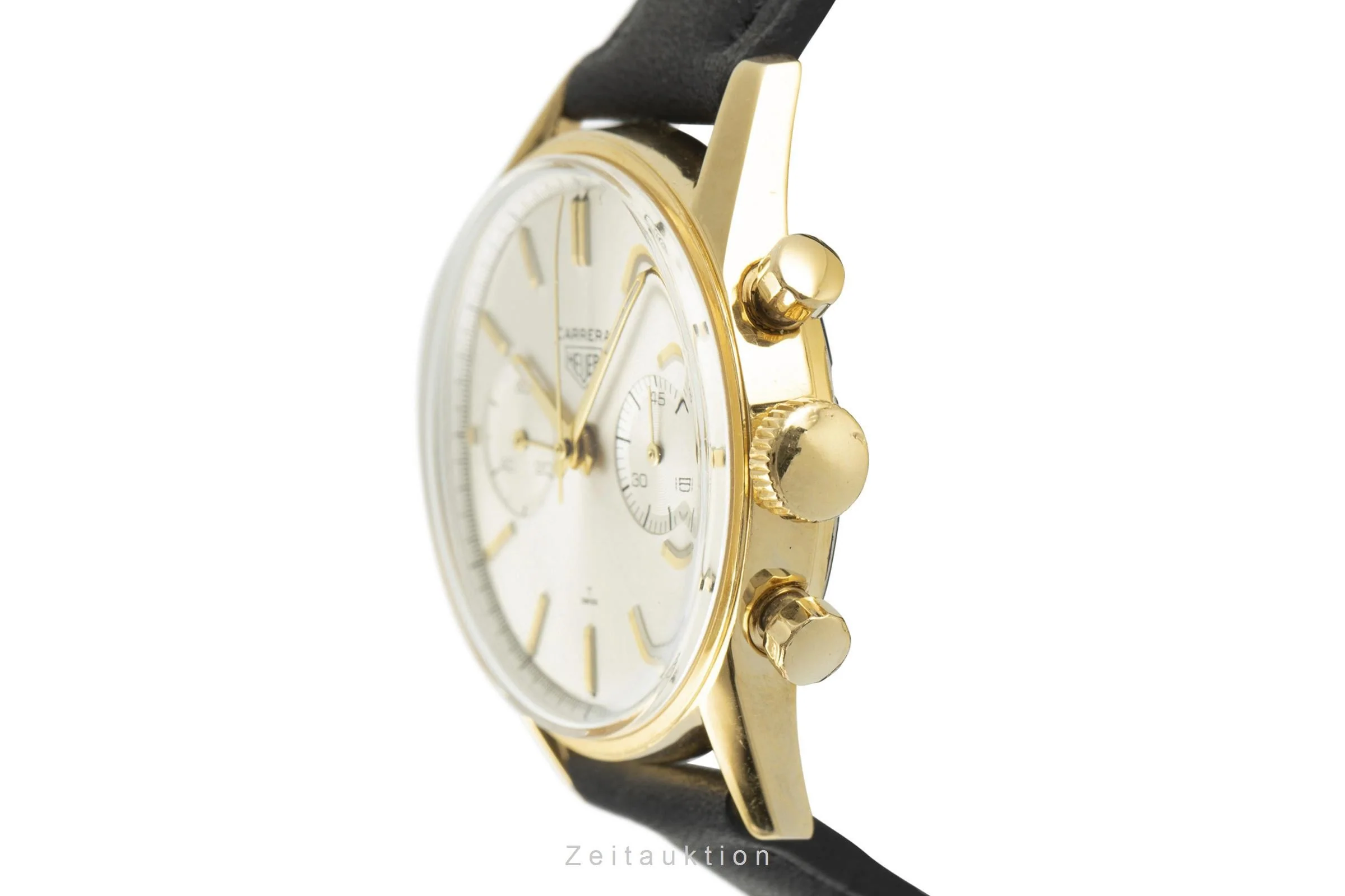 Heuer Carrera chronograph gold-plated manual winding men's watch C.7666-5 Vintage  [2107022] - Image 6