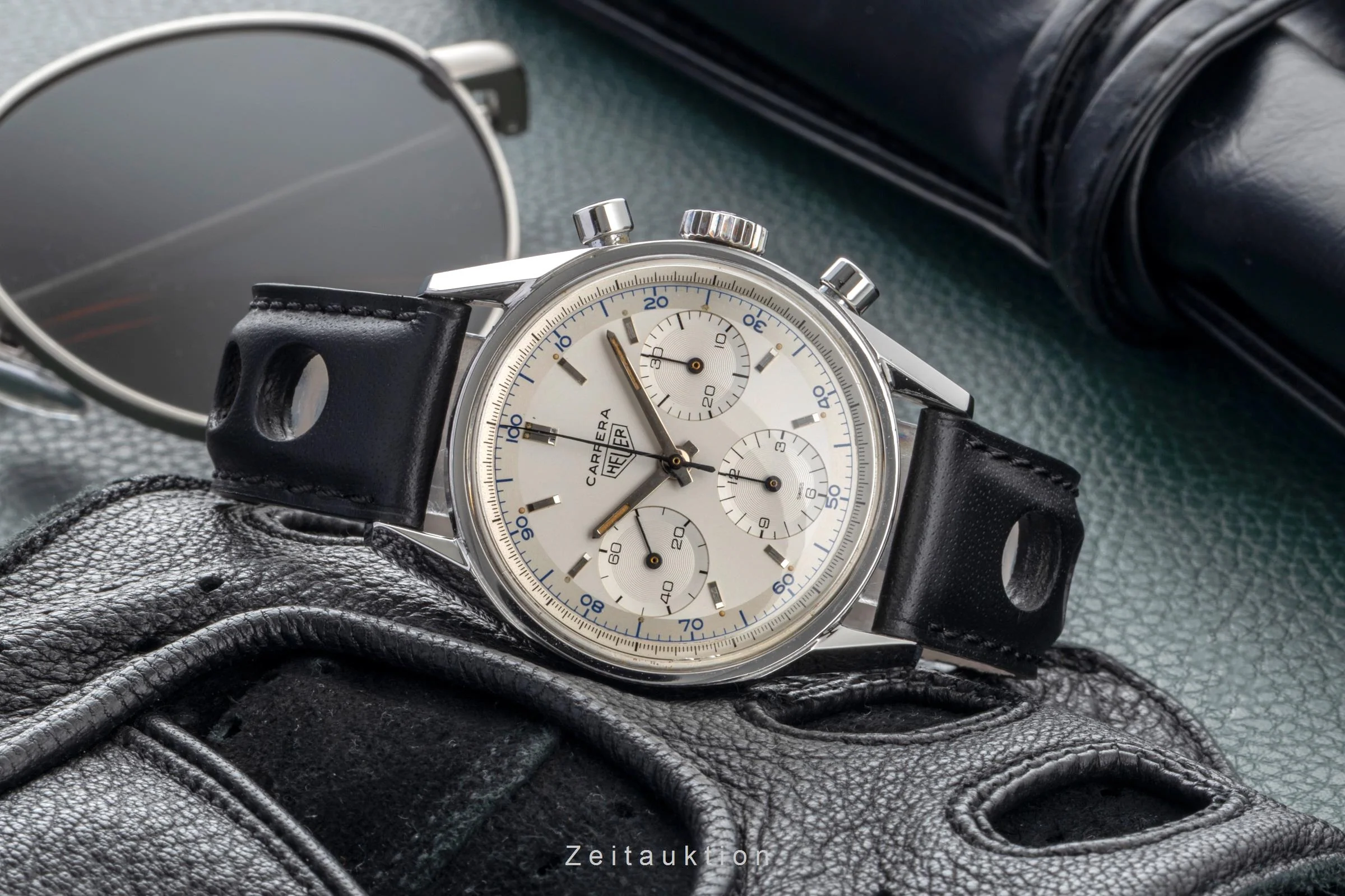 Heuer Carrera chronograph steel manual winding men's watch 2447S Vintage  [2600120] - Image 3