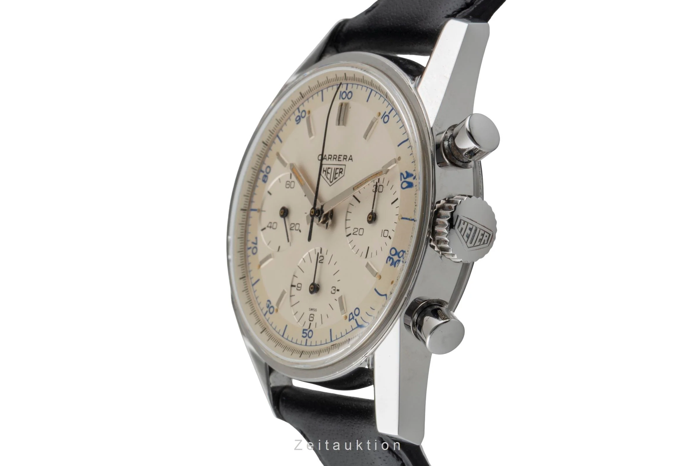 Heuer Carrera chronograph steel manual winding men's watch 2447S Vintage  [2600120] - Image 7