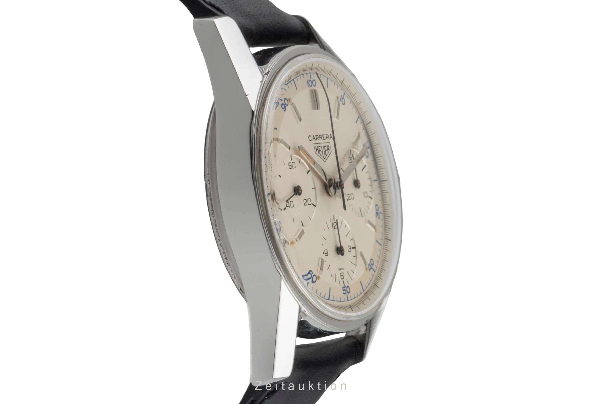 Heuer Carrera chronograph steel manual winding men's watch 2447S Vintage  [2600120] - Image 8