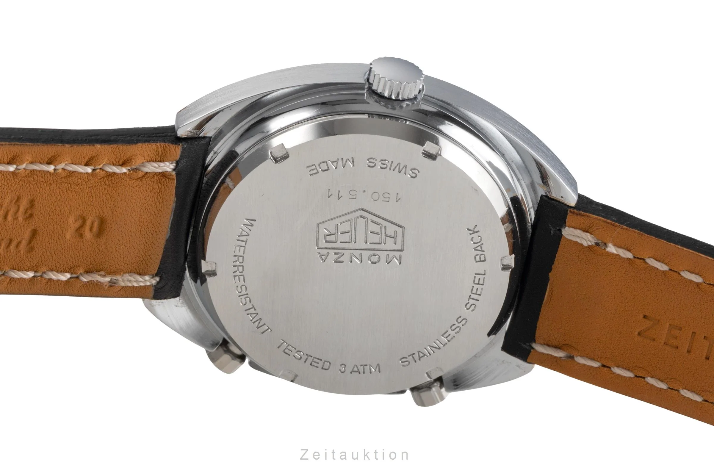 Heuer Monza chronograph chromed brass automatic men's watch 150.511 Vintage  [2504491] - Image 11