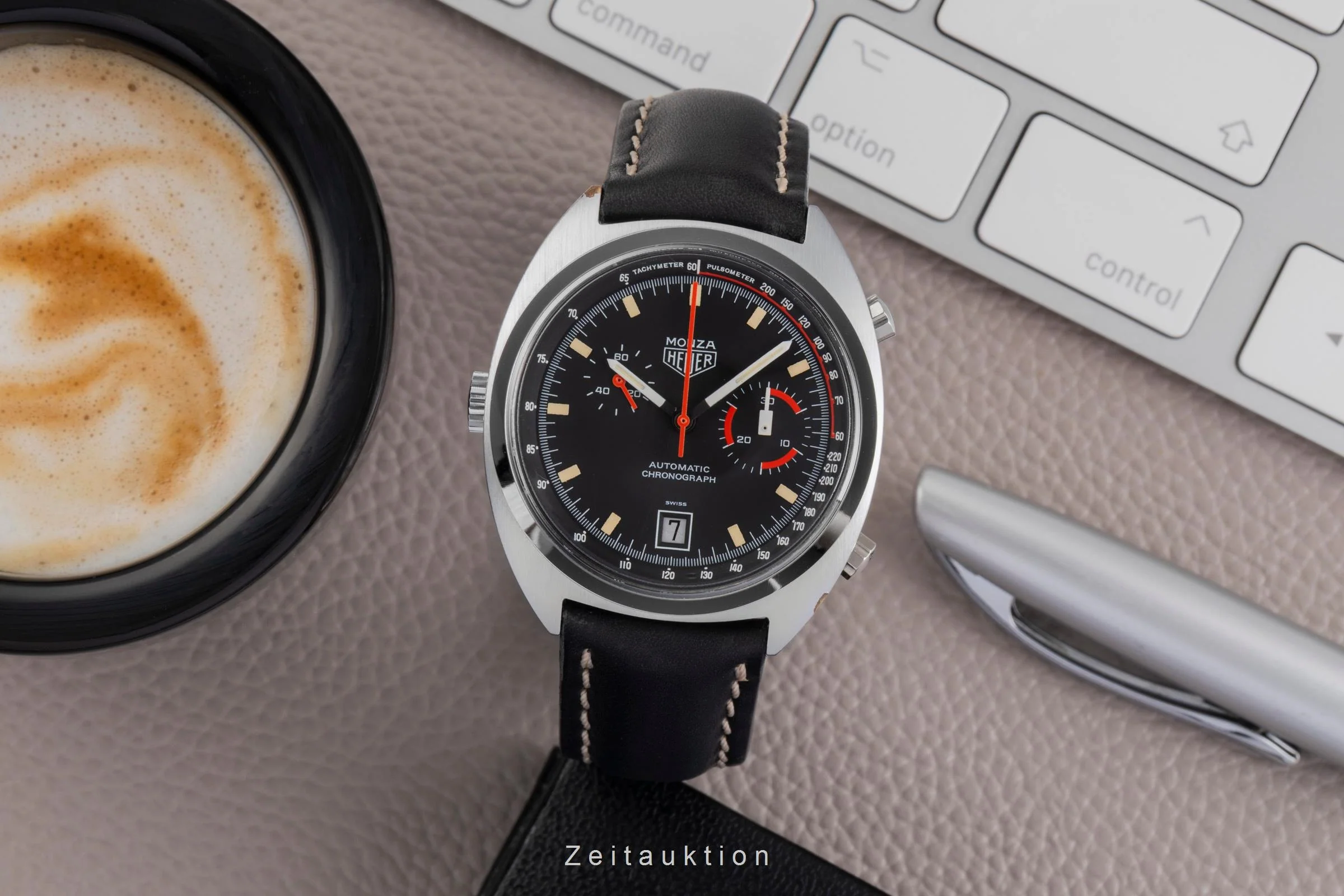 Heuer Monza chronograph chromed brass automatic men's watch 150.511 Vintage  [2504491] - Image 4