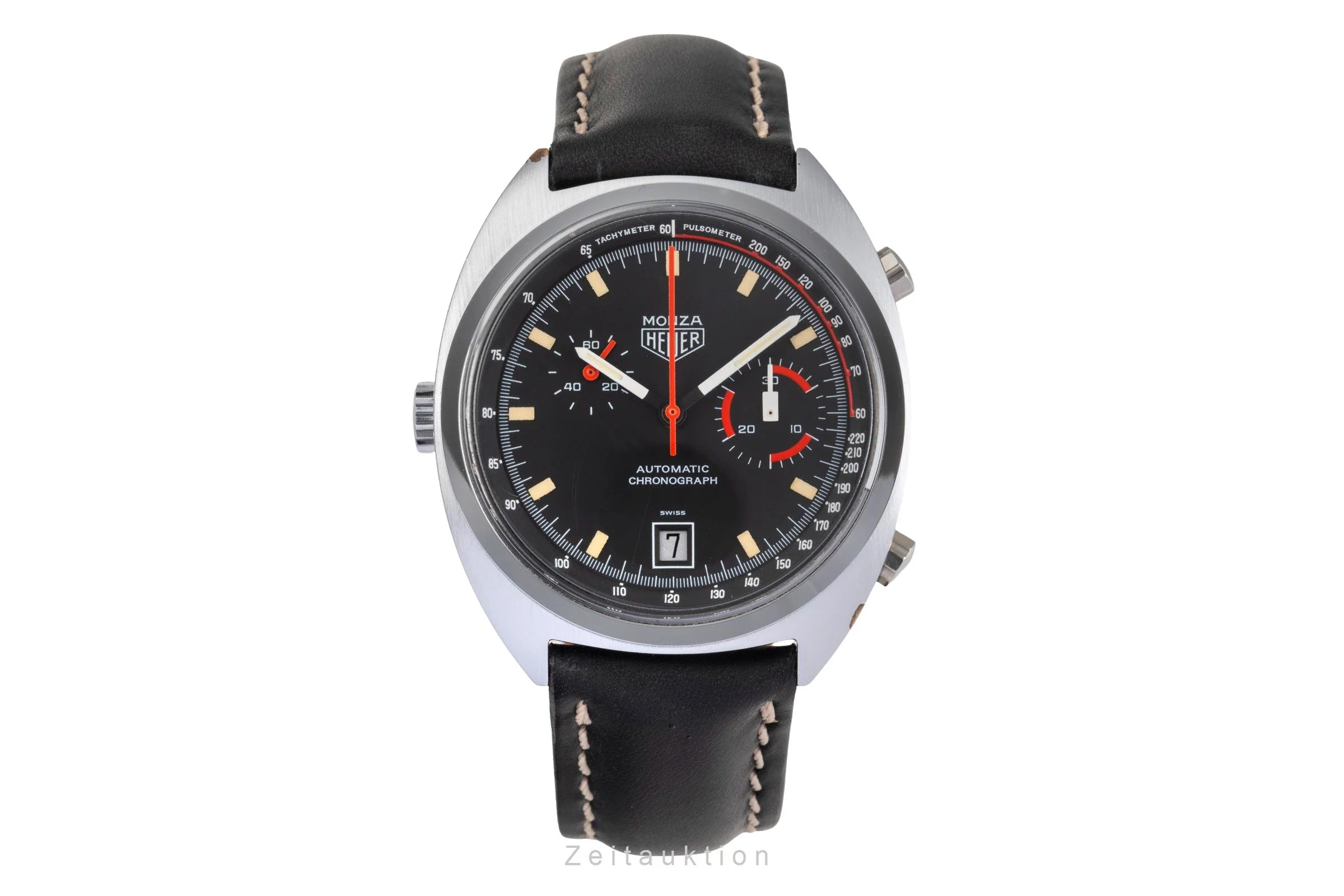 Heuer Monza chronograph chromed brass automatic men's watch 150.511 Vintage  [2504491] - Image 5