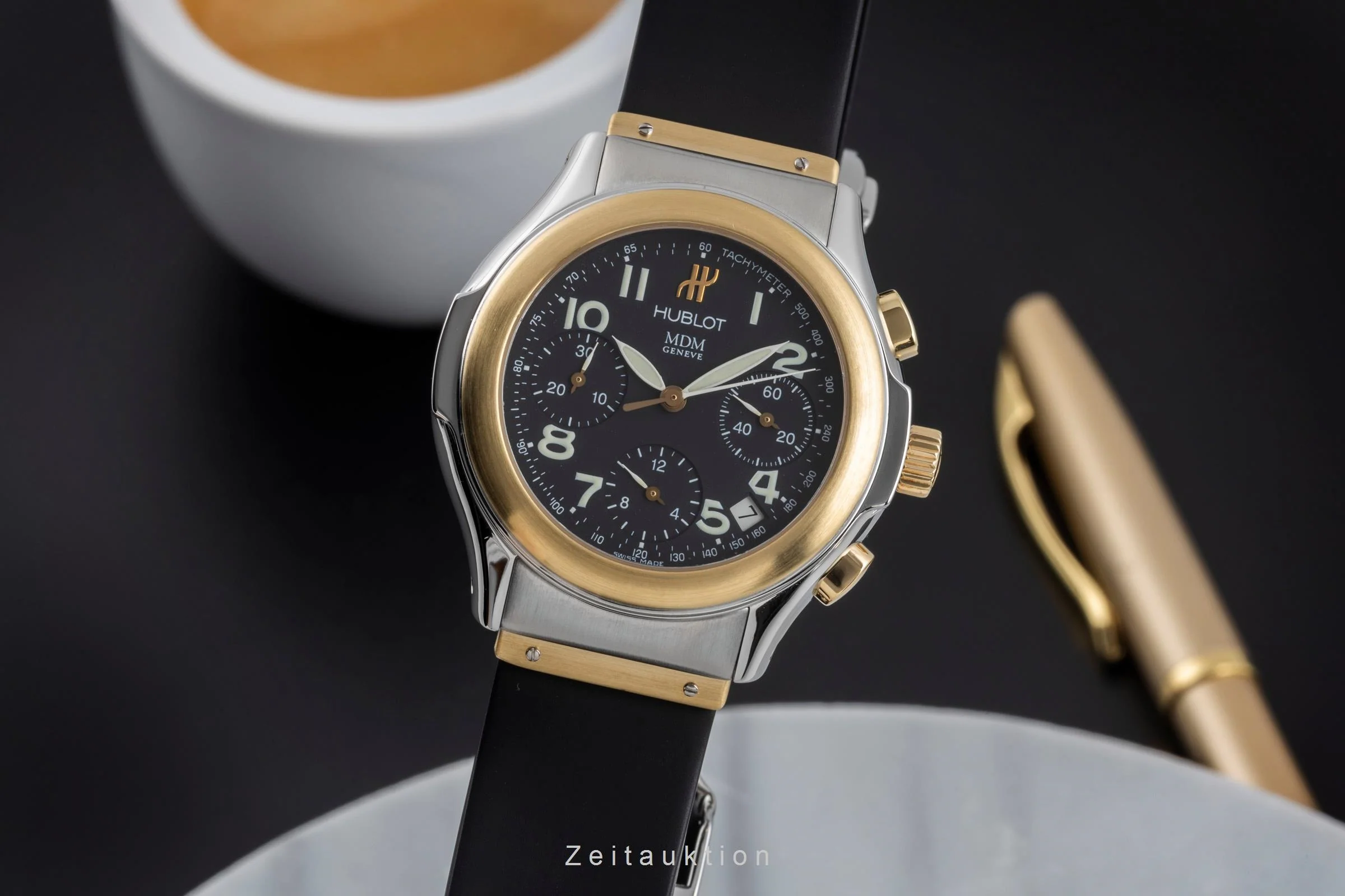 Hublot MDM chronograph steel / gold automatic men's watch 1810.2  [2504009] - Image 2