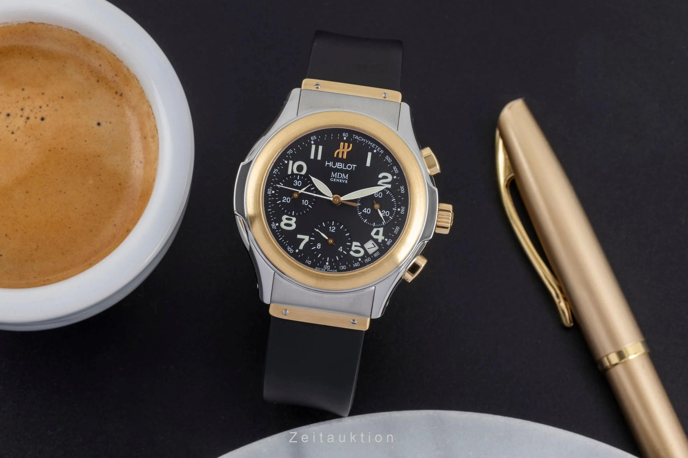 Hublot MDM chronograph steel / gold automatic men's watch 1810.2  [2504009] - Image 4