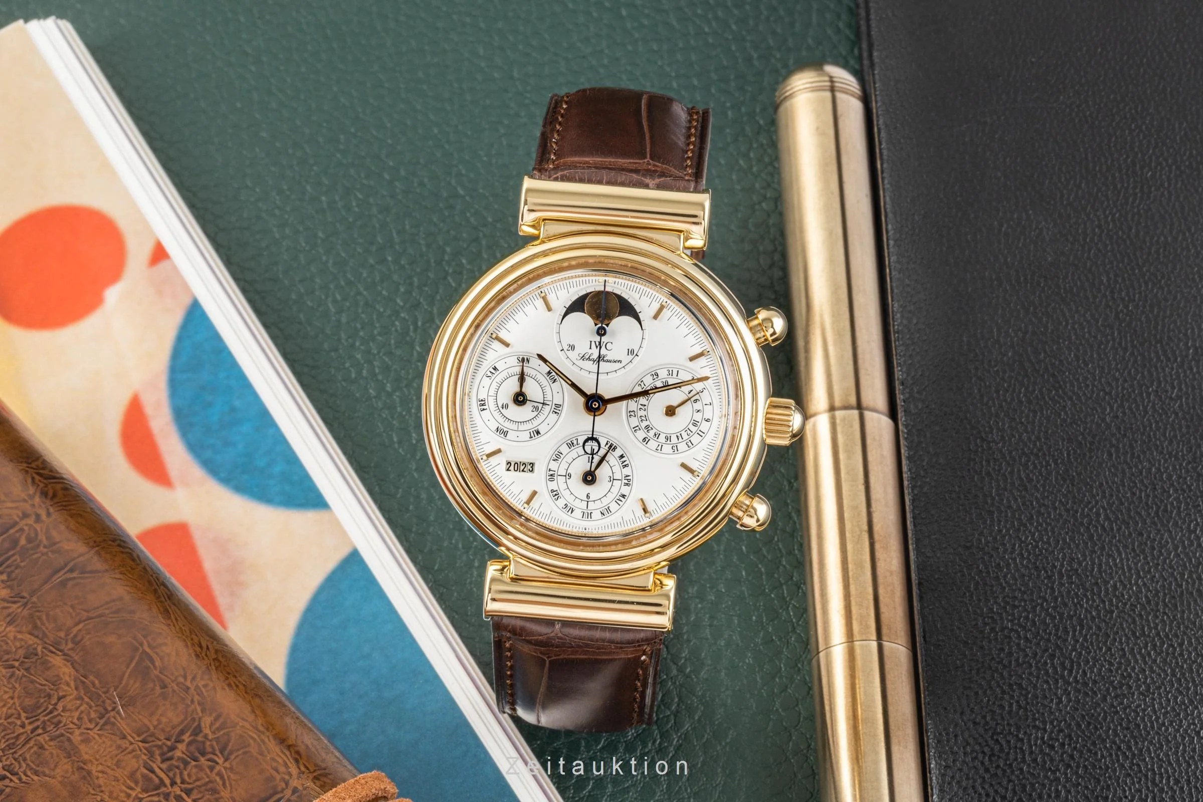 IWC Da Vinci chronograph 18 ct gold automatic men's watch 3750 VP: 41500EUR  [2300006] - Image 3