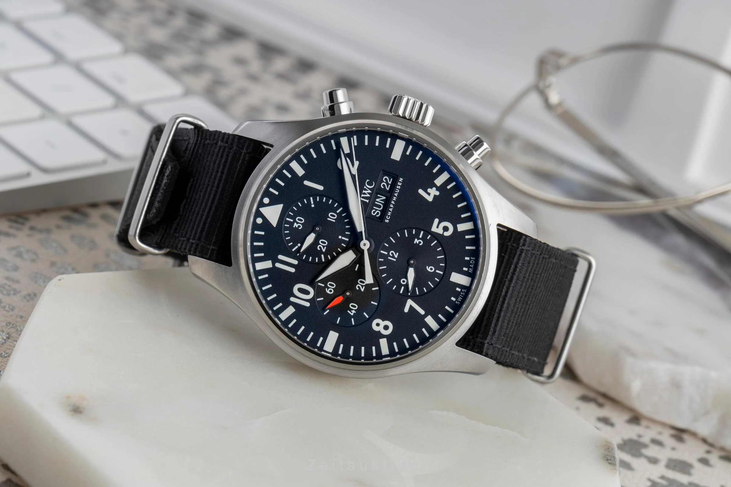 IWC Fliegerchronograph steel automatic men's watch IW377709 LP: 7300EUR  [2502782] - Image 3