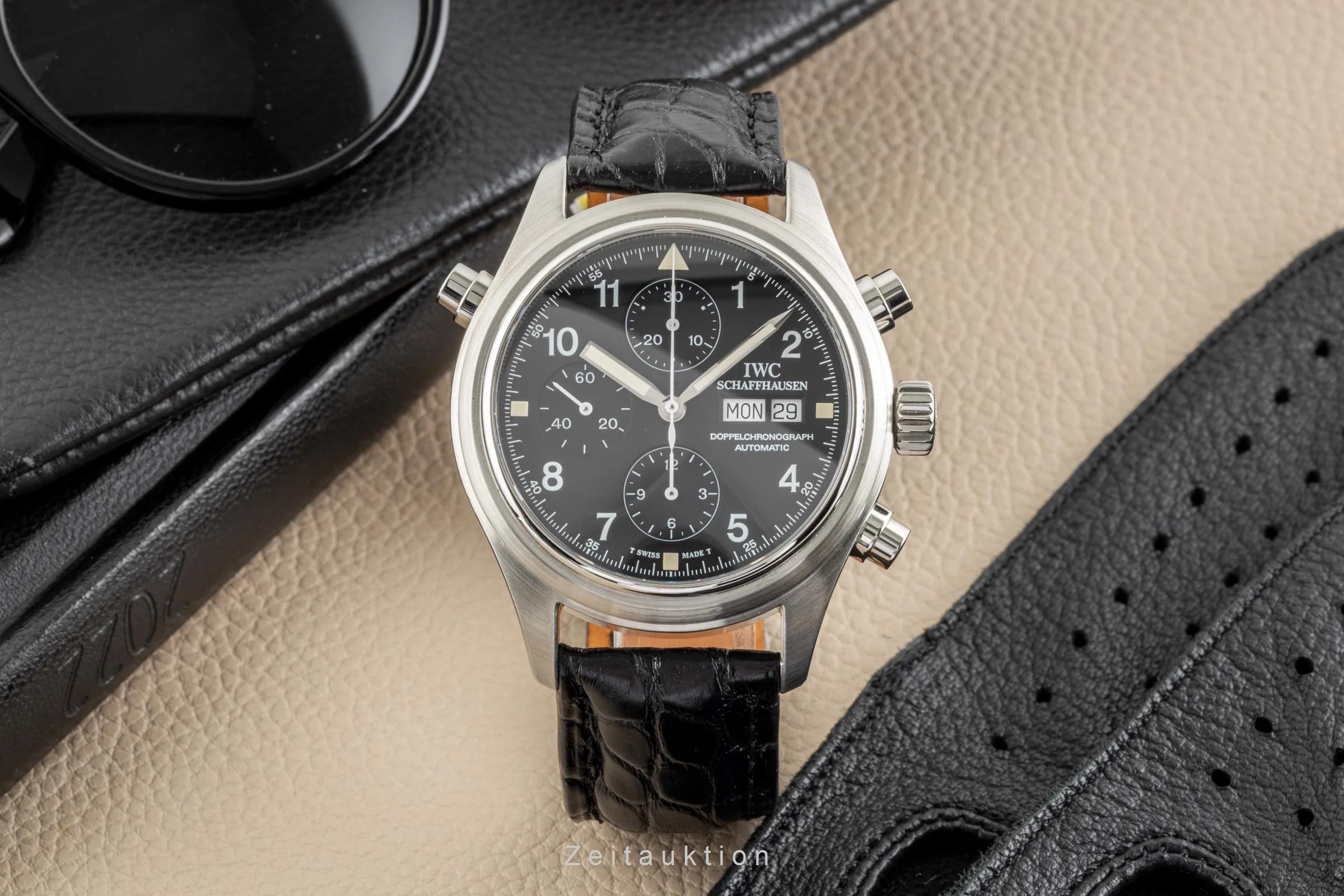 IWC Fliegeruhr chronograph steel automatic men's watch 3713 LP: 8300EUR  [2301989] - Image 3