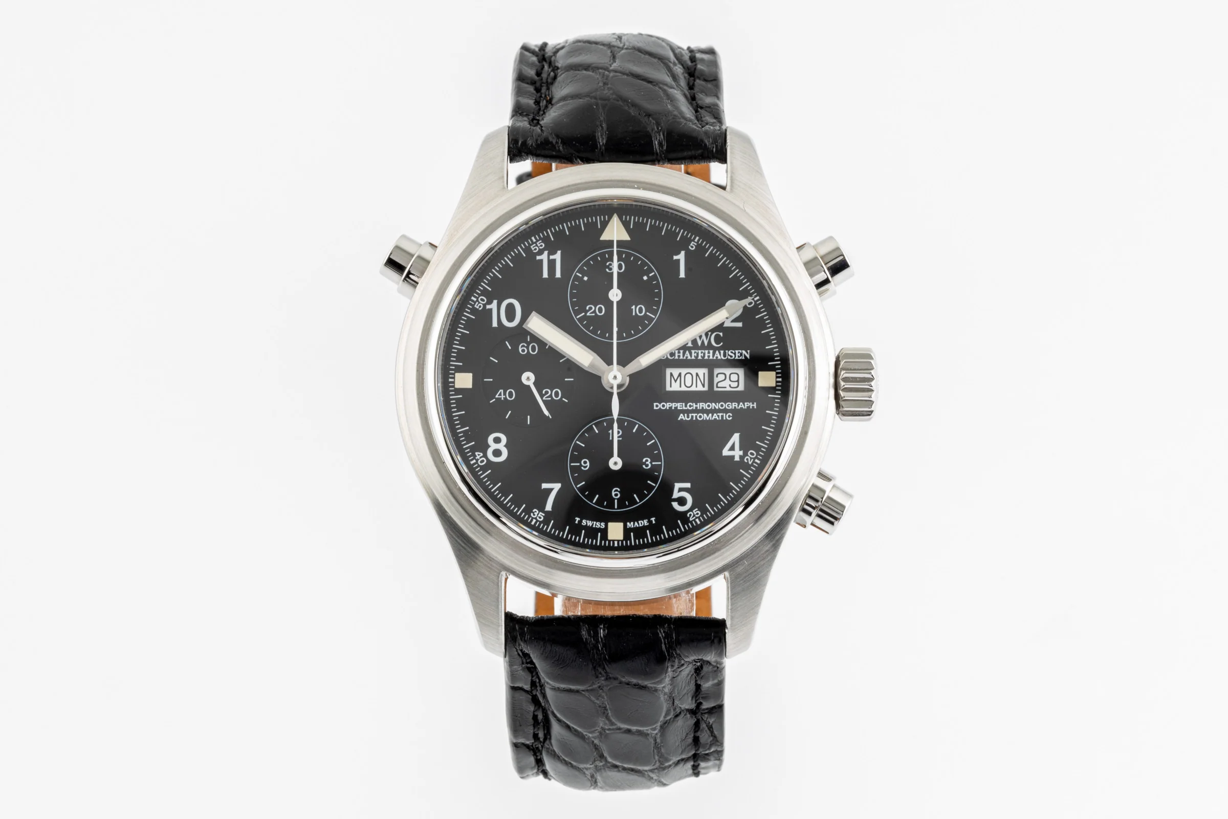 IWC Fliegeruhr chronograph steel automatic men's watch 3713 LP: 8300EUR  [2301989] - Image 4