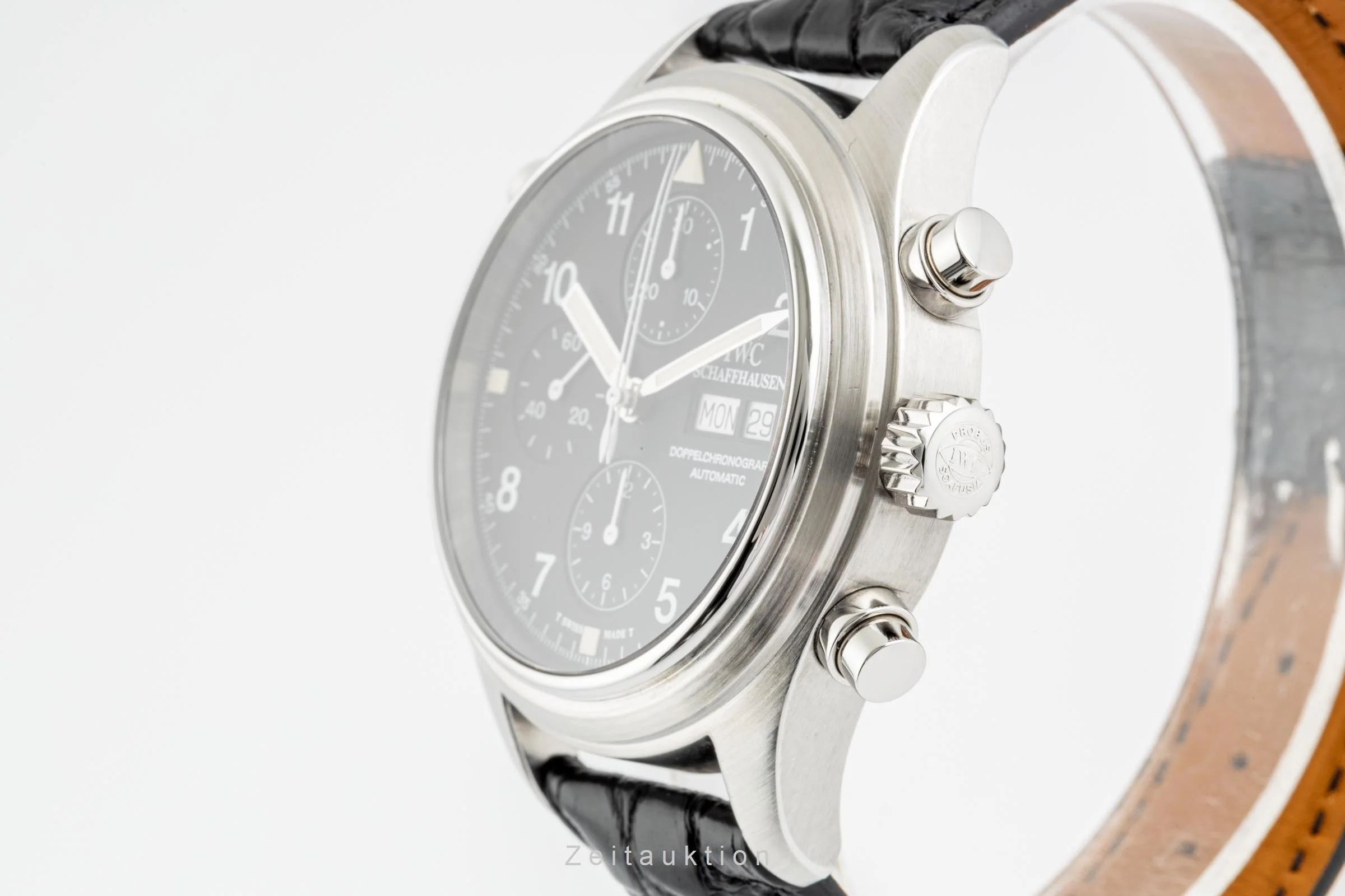 IWC Fliegeruhr chronograph steel automatic men's watch 3713 LP: 8300EUR  [2301989] - Image 6