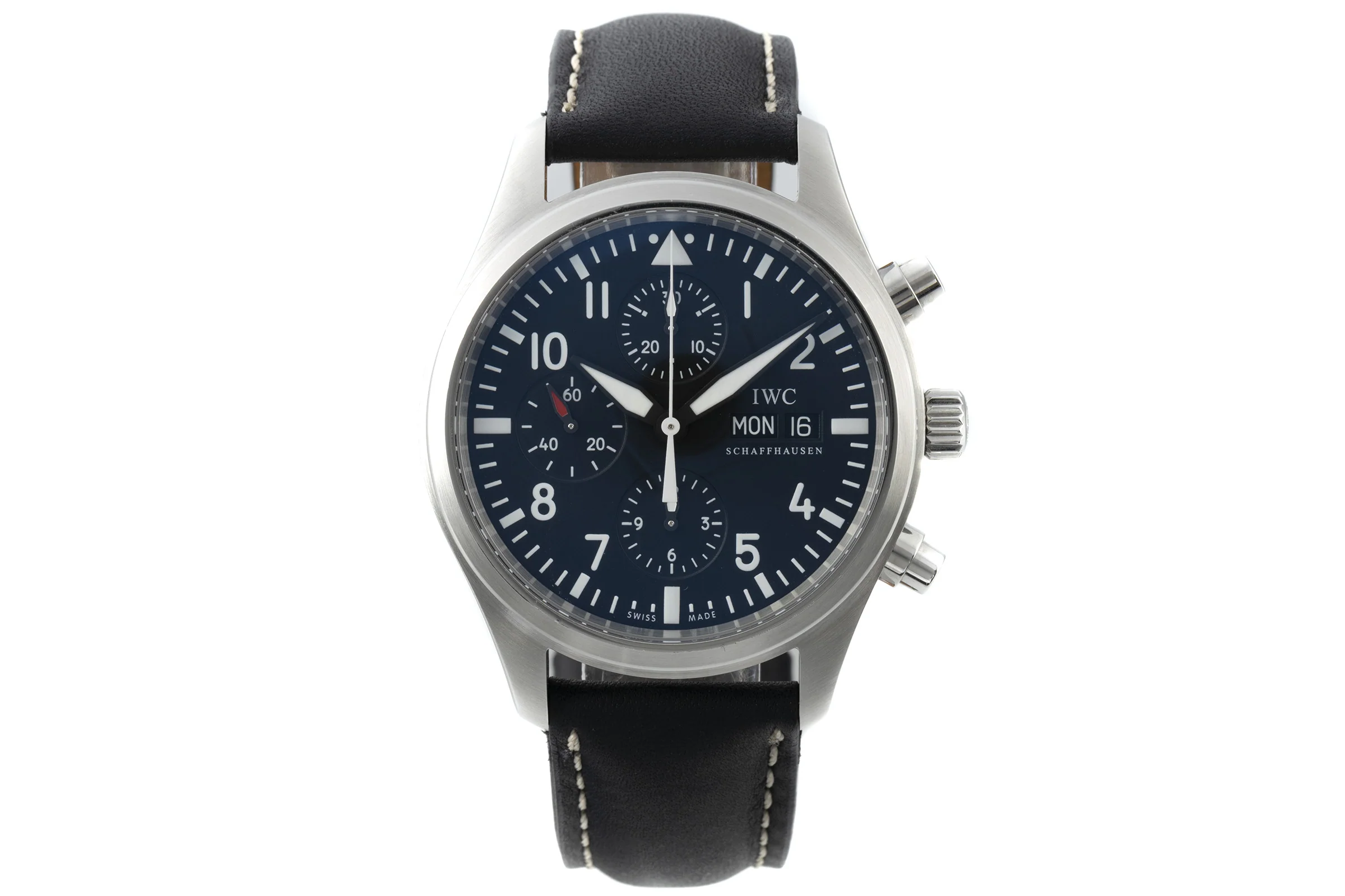 IWC Fliegeruhr chronograph steel automatic men's watch IW3717 LP: 6250EUR  [2203674] - Image 4