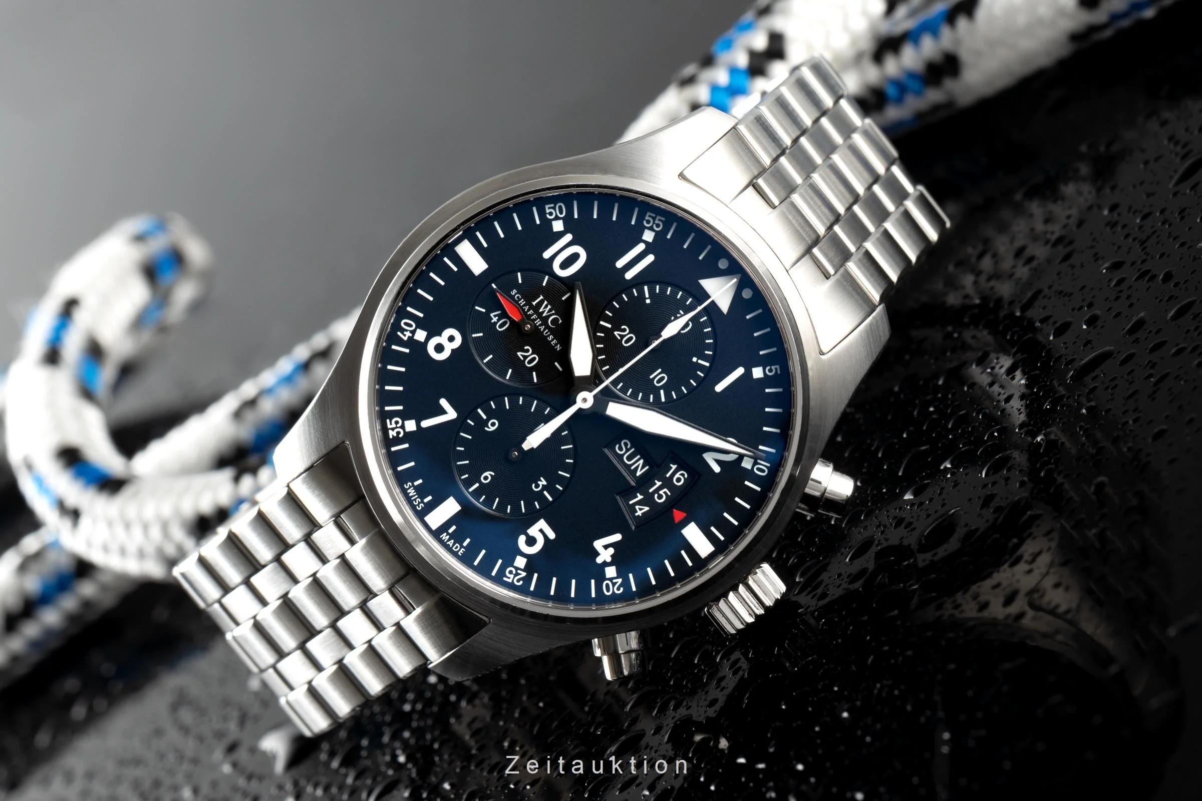 IWC Pilot chronograph steel automatic men's watch 3777  [2108302] - Image 2