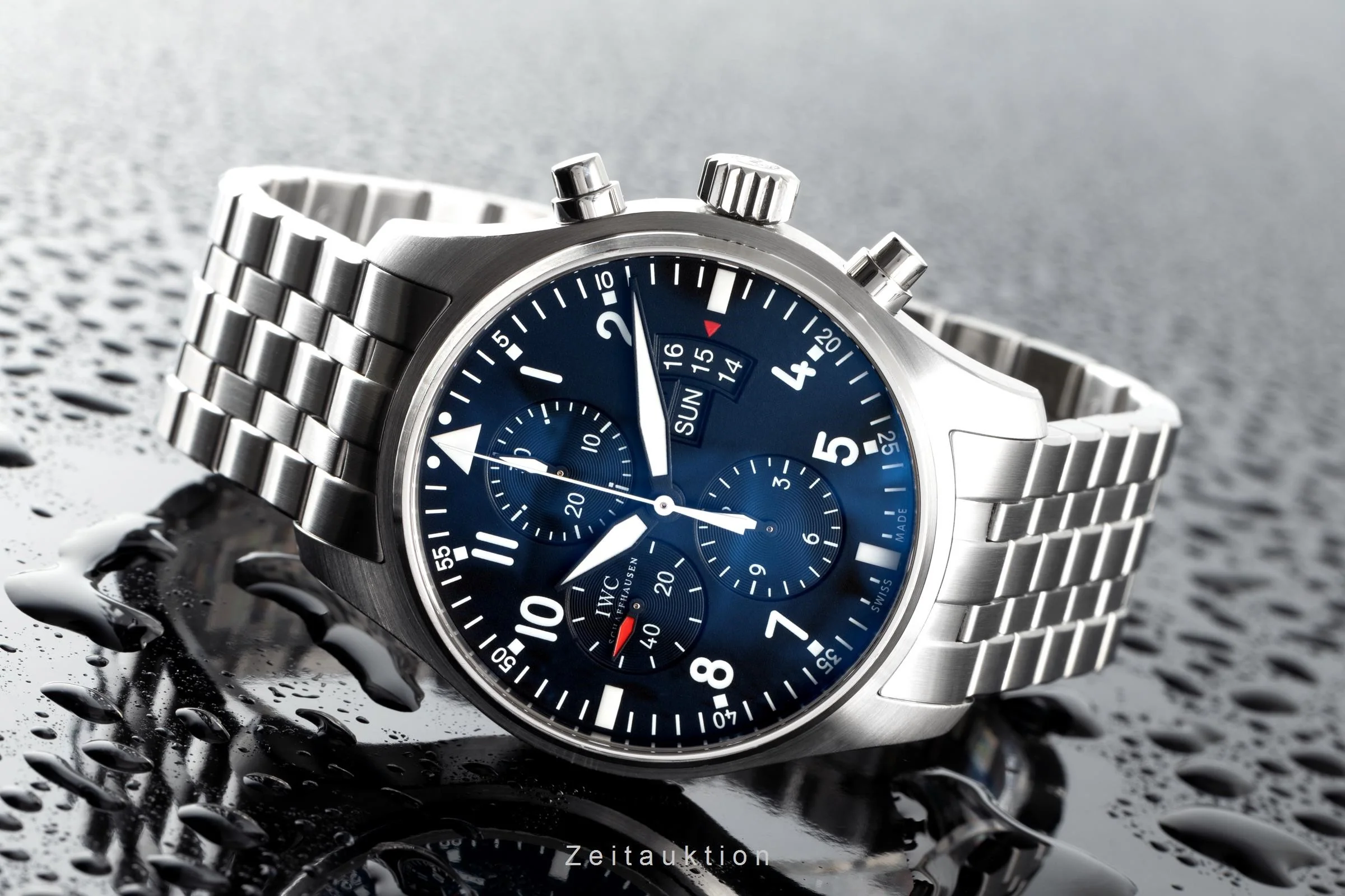 IWC Pilot chronograph steel automatic men's watch 3777  [2108302] - Image 3