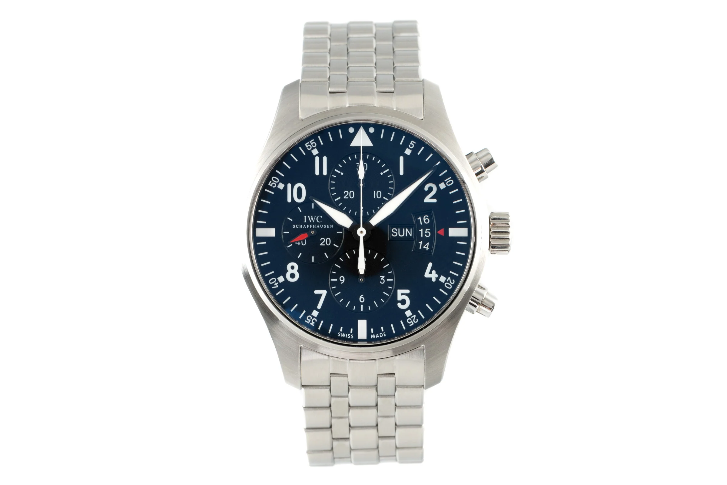 IWC Pilot chronograph steel automatic men's watch 3777  [2108302] - Image 4