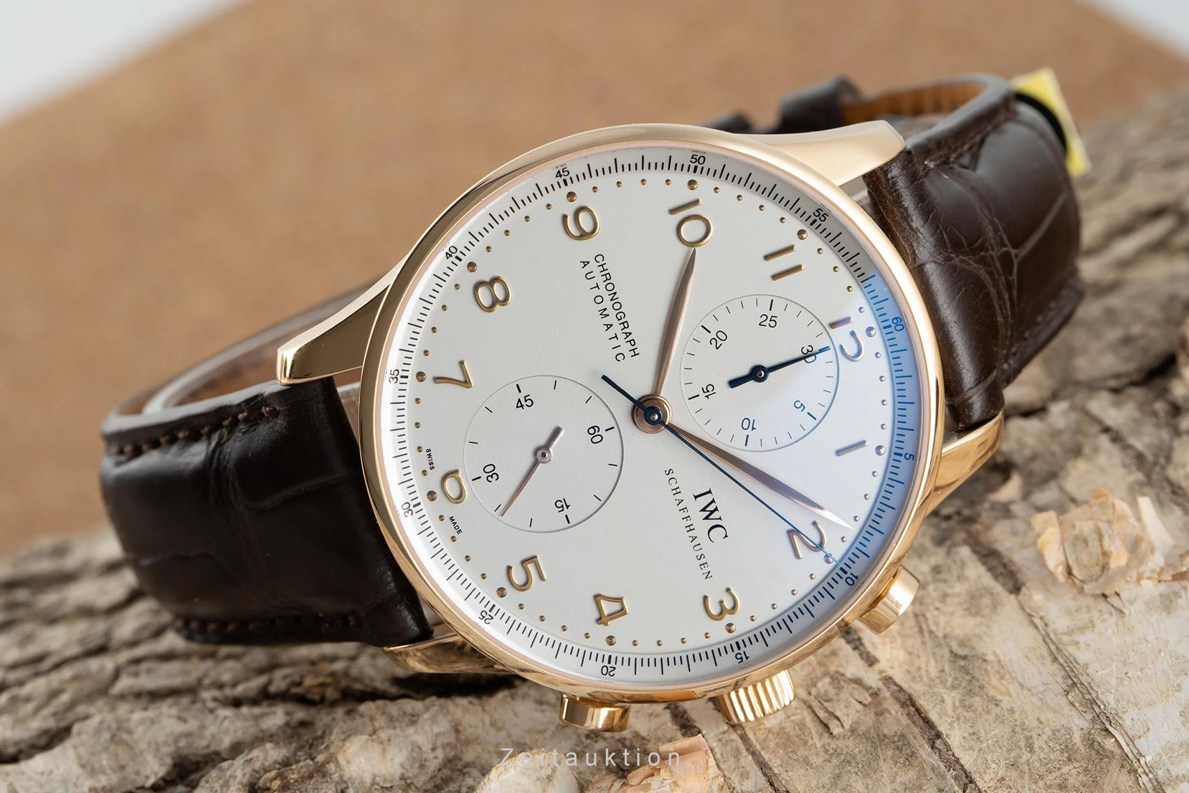IWC Portugieser chronograph 18 ct gold automatic men's watch 3714 LP: 17900EUR  [2105653] - Image 2