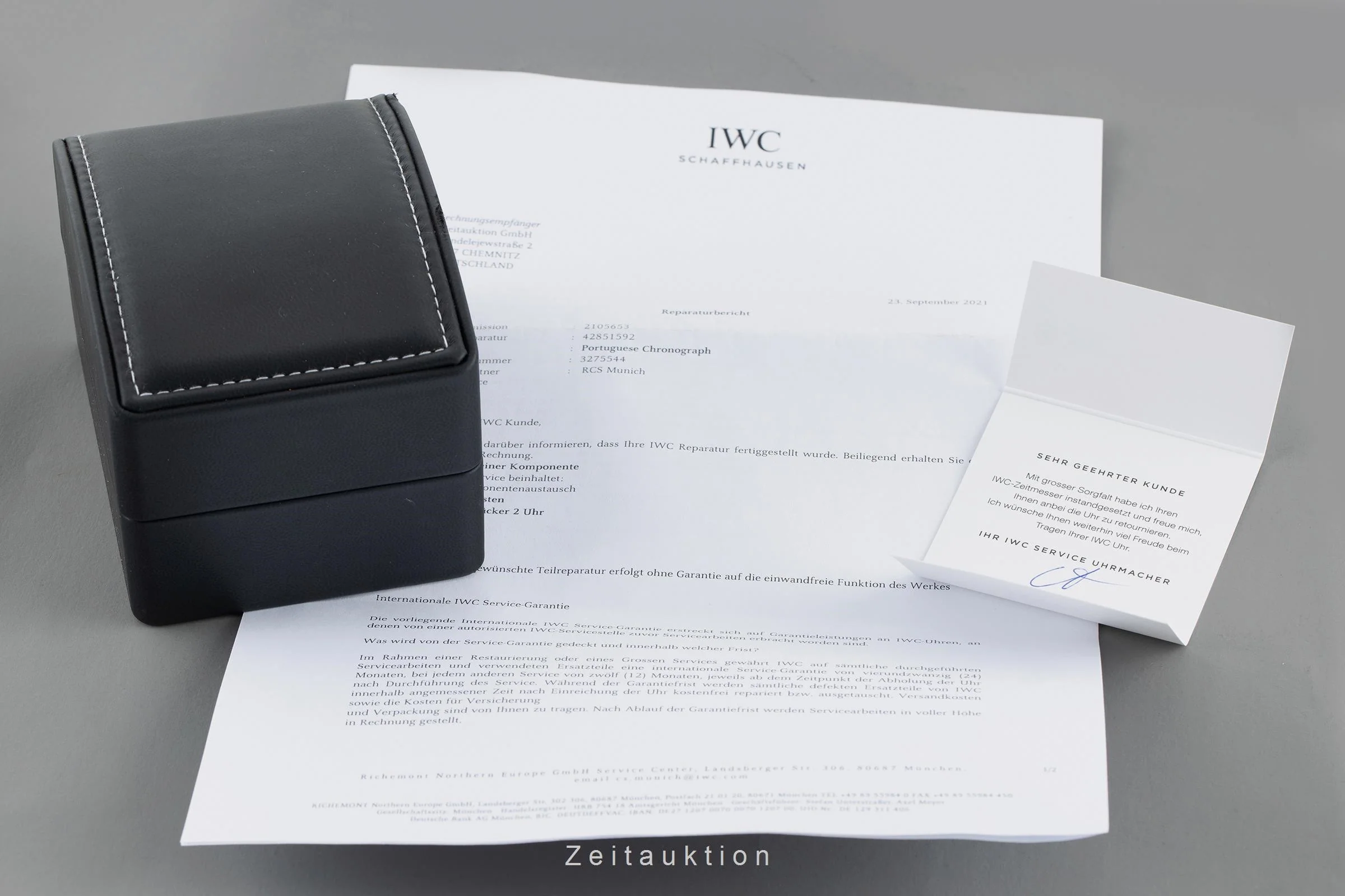 IWC Portugieser chronograph 18 ct gold automatic men's watch 3714 LP: 17900EUR  [2105653] - Image 7