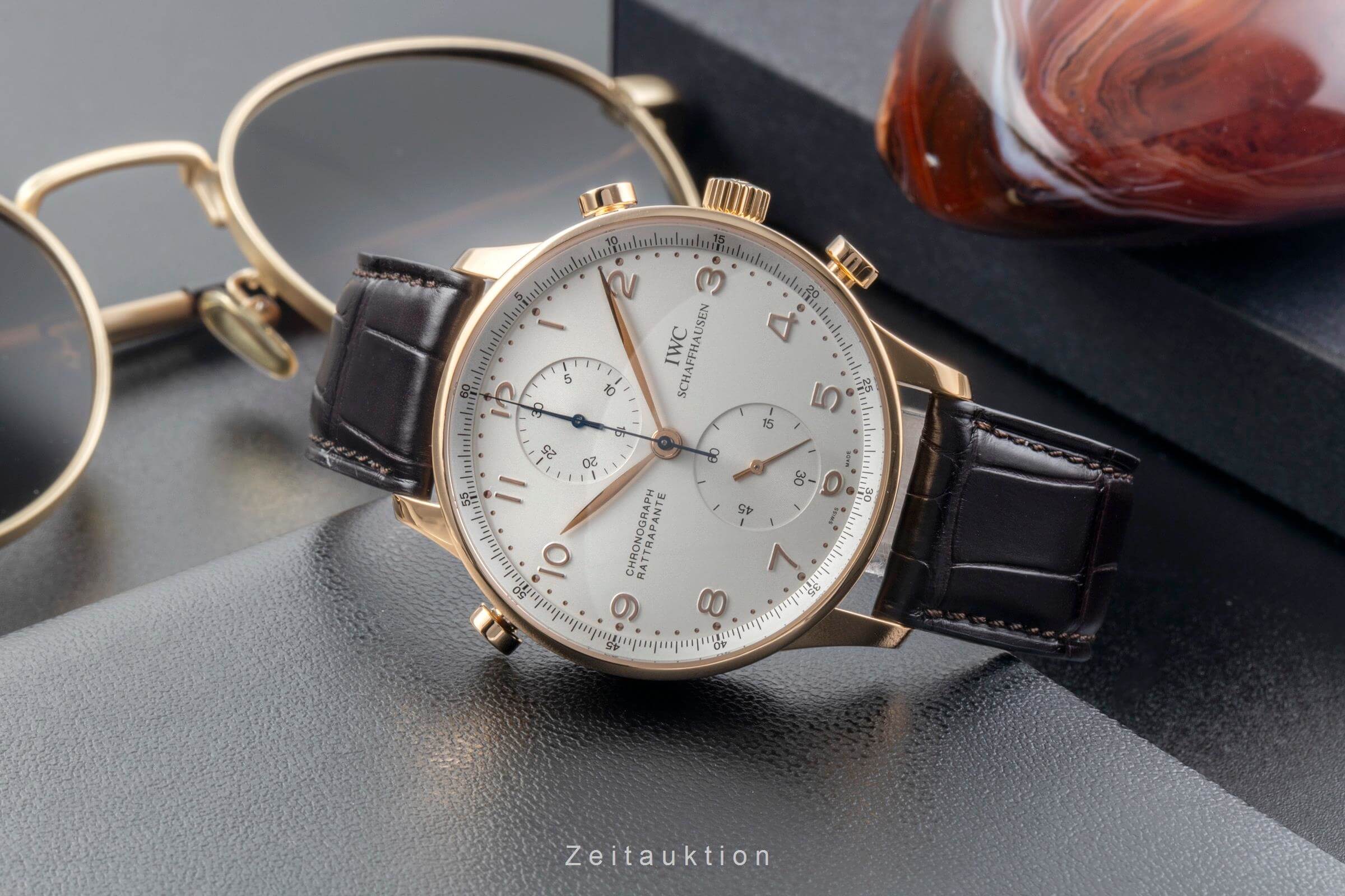 IWC Portugieser chronograph 18 ct red gold manual winding men's watch IW371203  [2406376] - Image 2