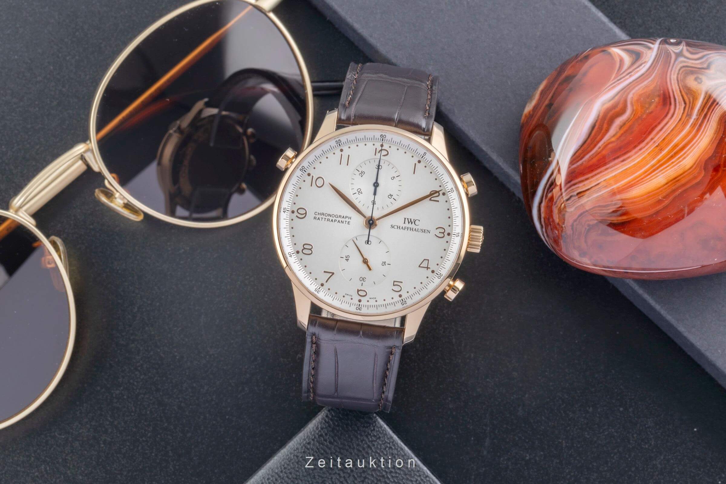 IWC Portugieser chronograph 18 ct red gold manual winding men's watch IW371203  [2406376] - Image 3