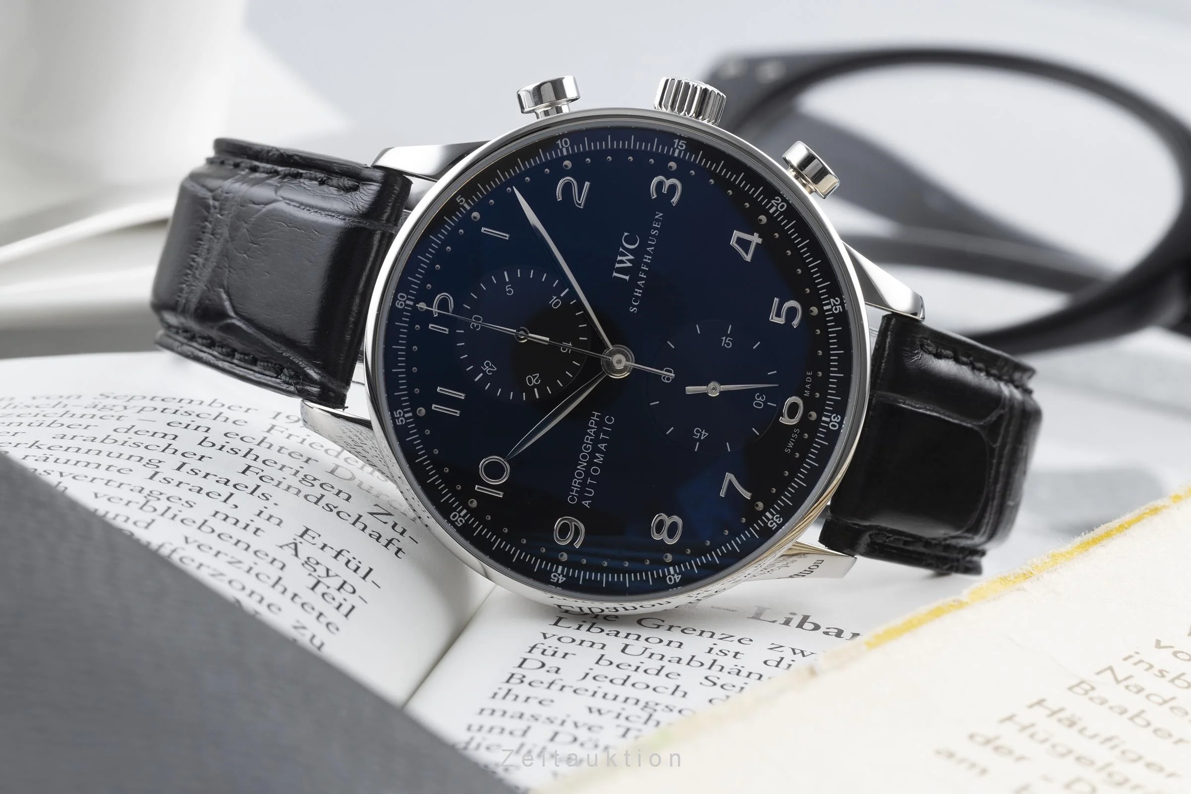 IWC Portugieser chronograph steel automatic men's watch 3714 LP: 8600EUR  [2203569] - Image 2