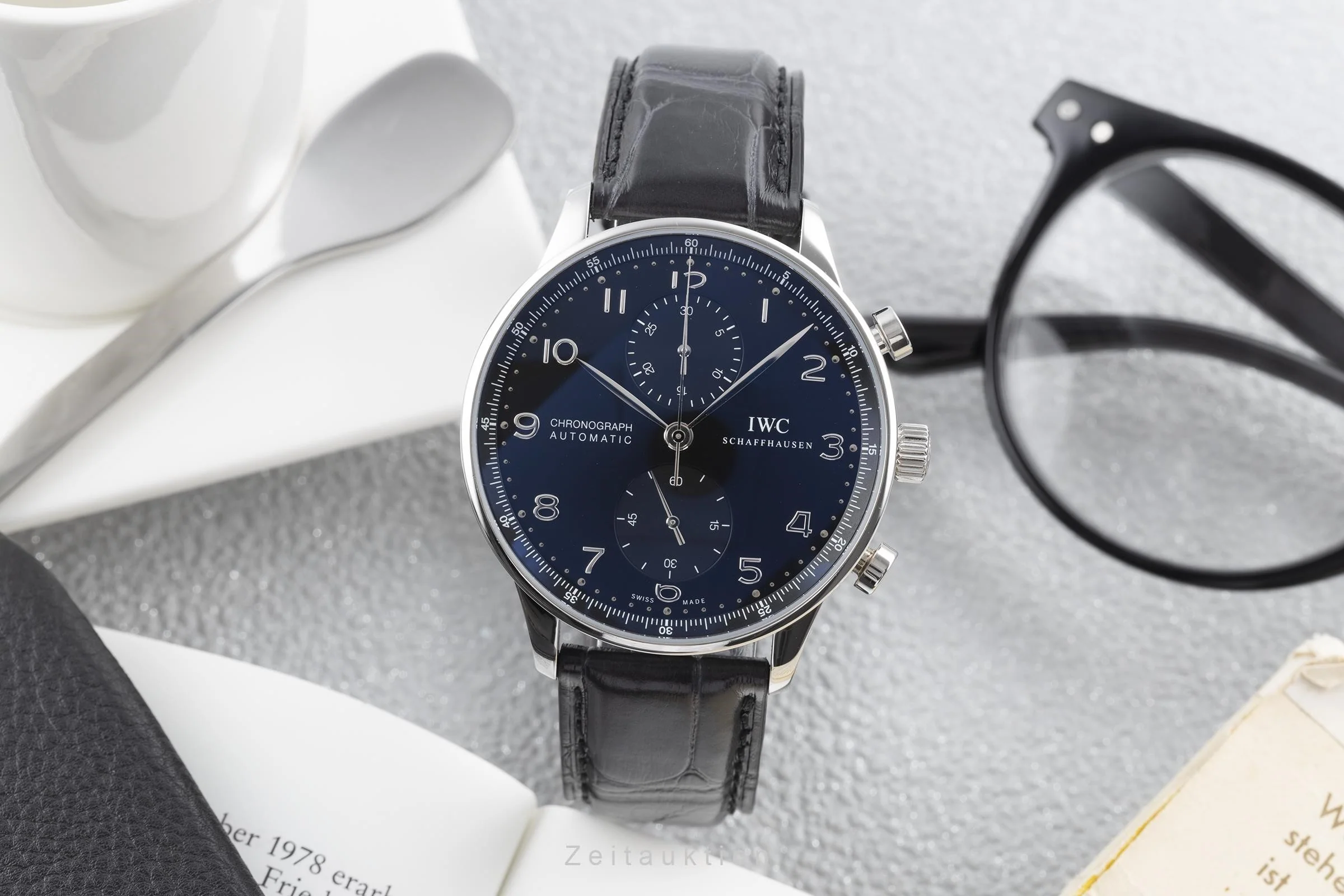 IWC Portugieser chronograph steel automatic men's watch 3714 LP: 8600EUR  [2203569] - Image 3