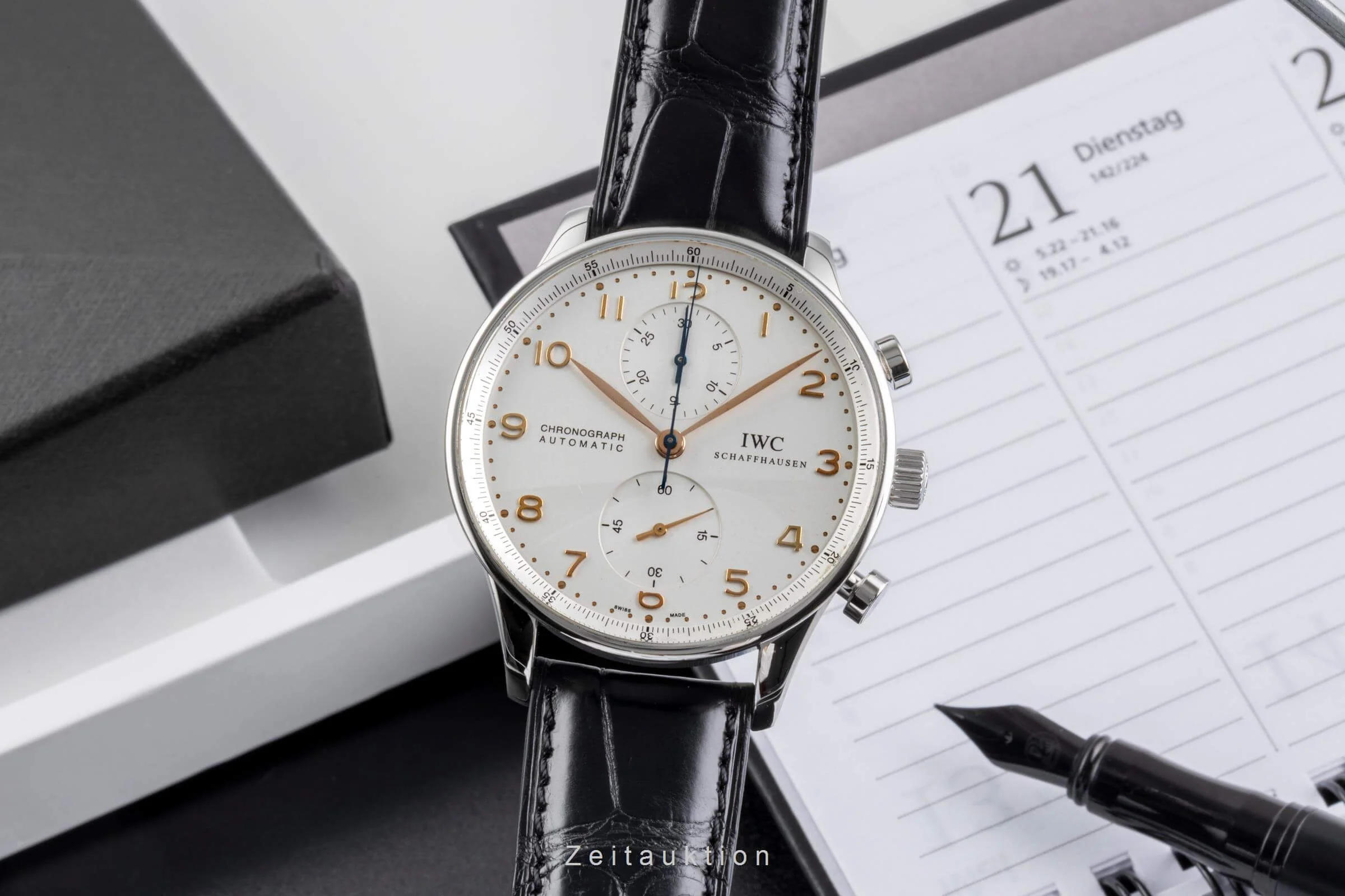 IWC Portugieser chronograph steel automatic men's watch IW371401 LP: 9100EUR  [2502122] - Image 2