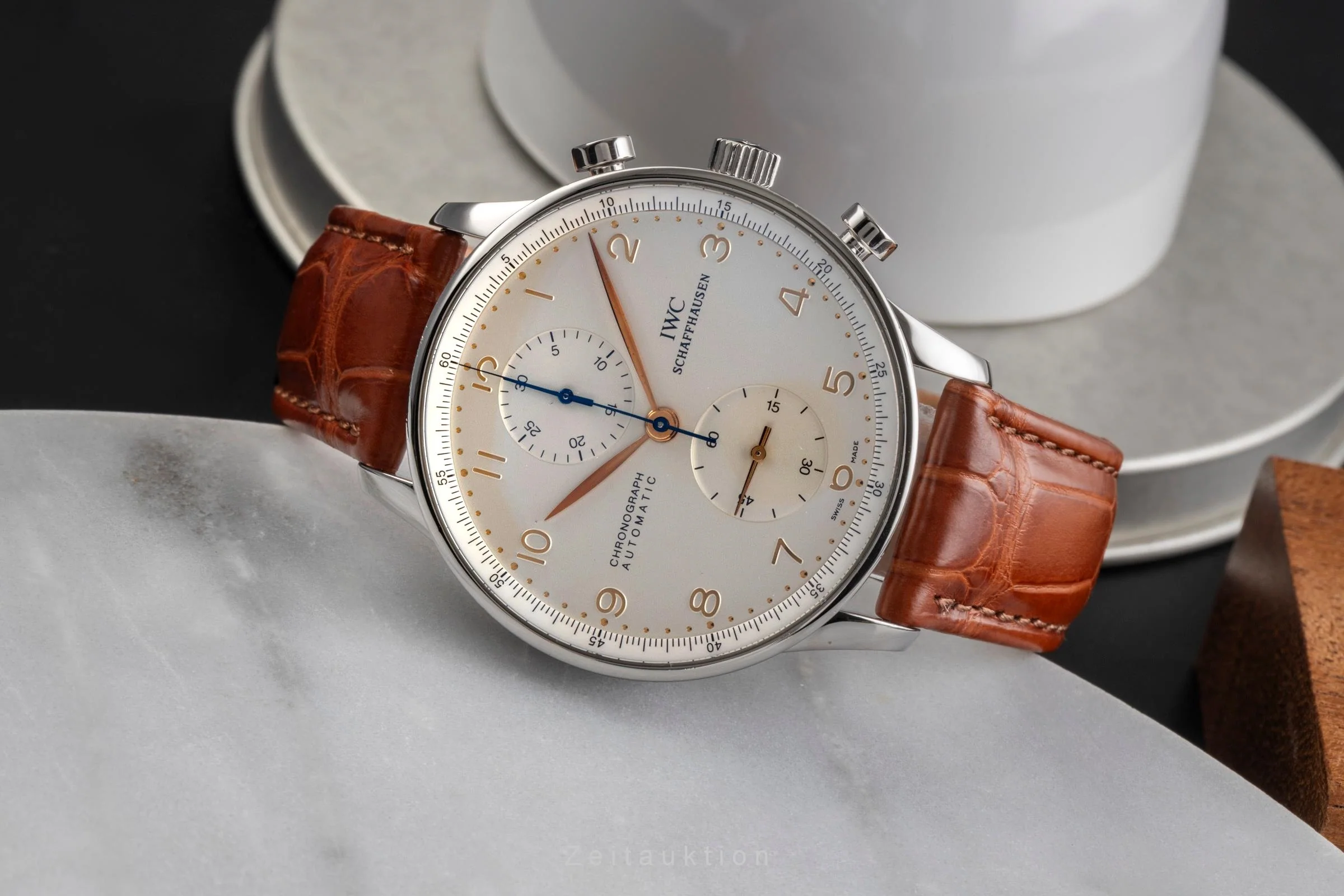 IWC Portugieser chronograph steel automatic men's watch IW371401 LP: 9100EUR  [2503236] - Image 3