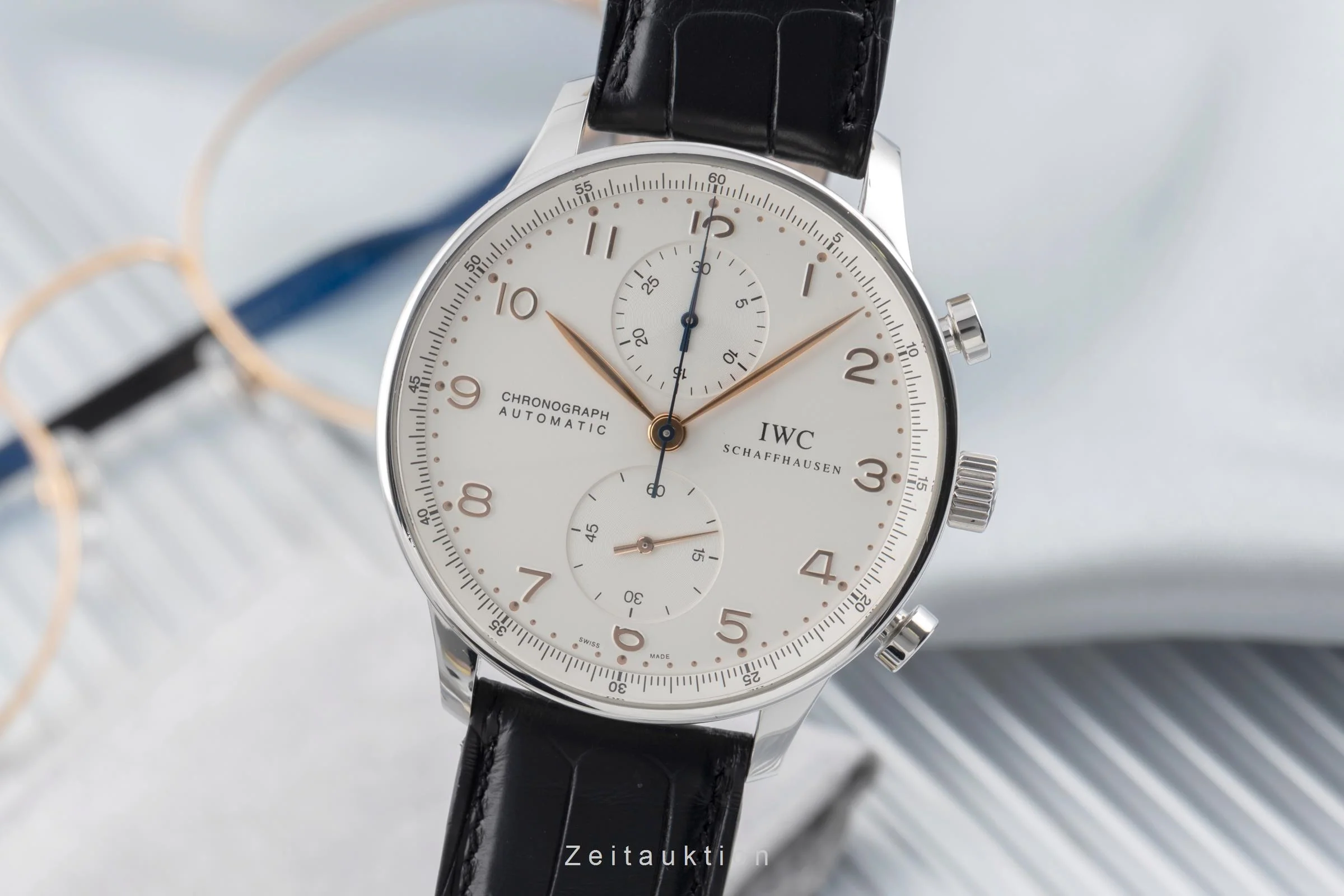 IWC Portugieser chronograph steel automatic men's watch IW371401 LP: 9100EUR  [2505089] - Image 2