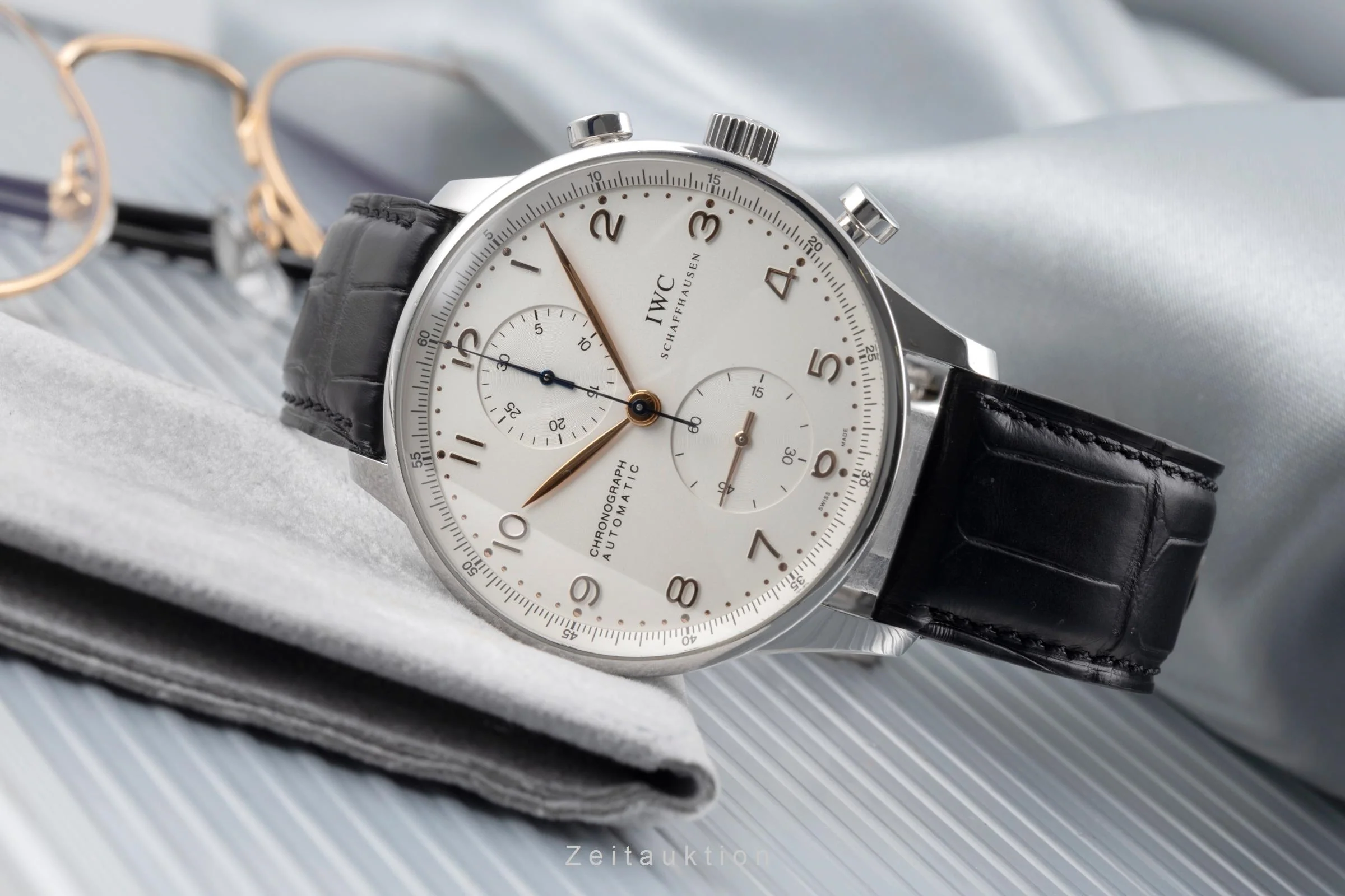 IWC Portugieser chronograph steel automatic men's watch IW371401 LP: 9100EUR  [2505089] - Image 3