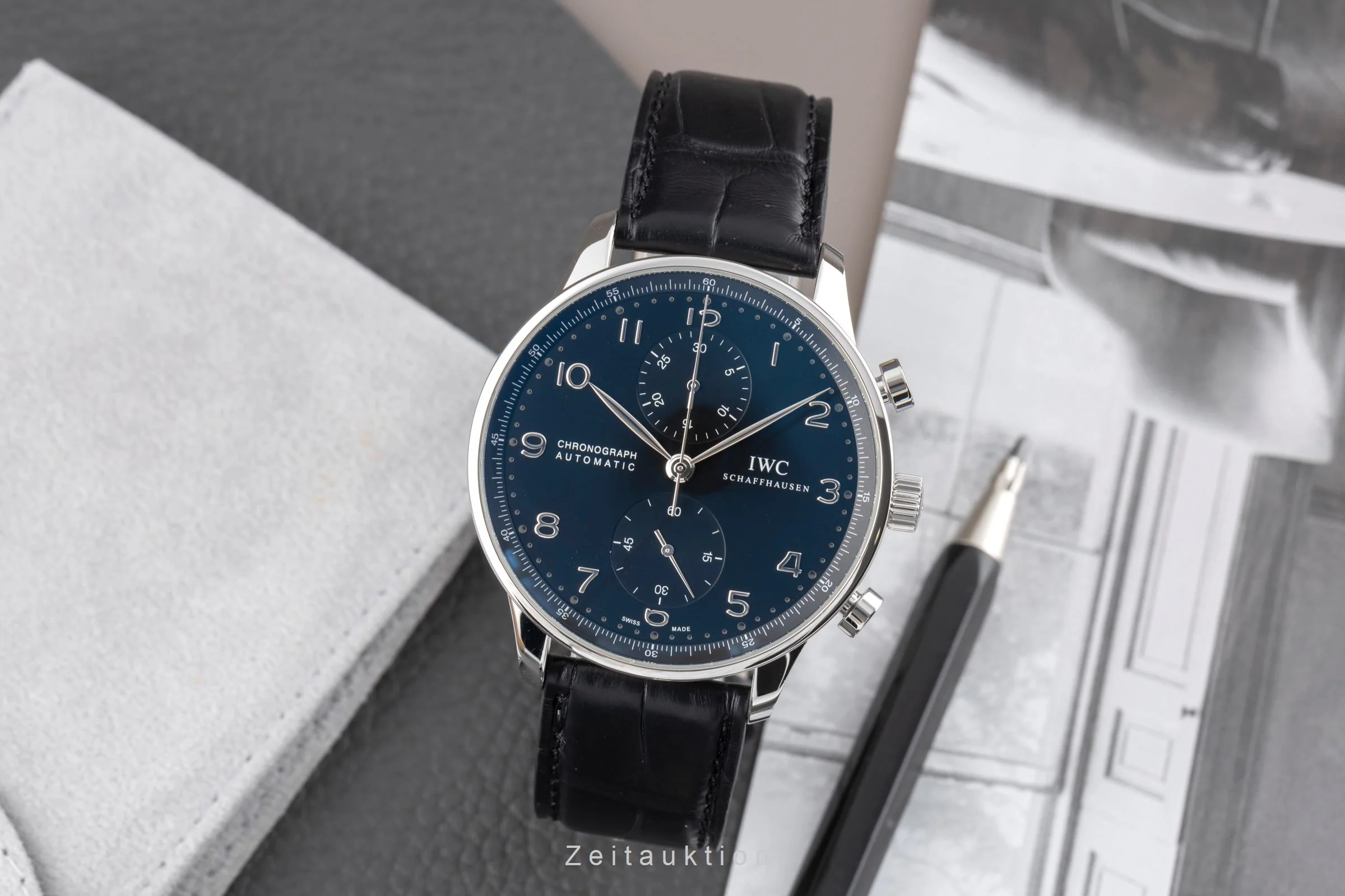 IWC Portugieser chronograph steel automatic men's watch IW371447 LP: 9100EUR  [2504743] - Image 4
