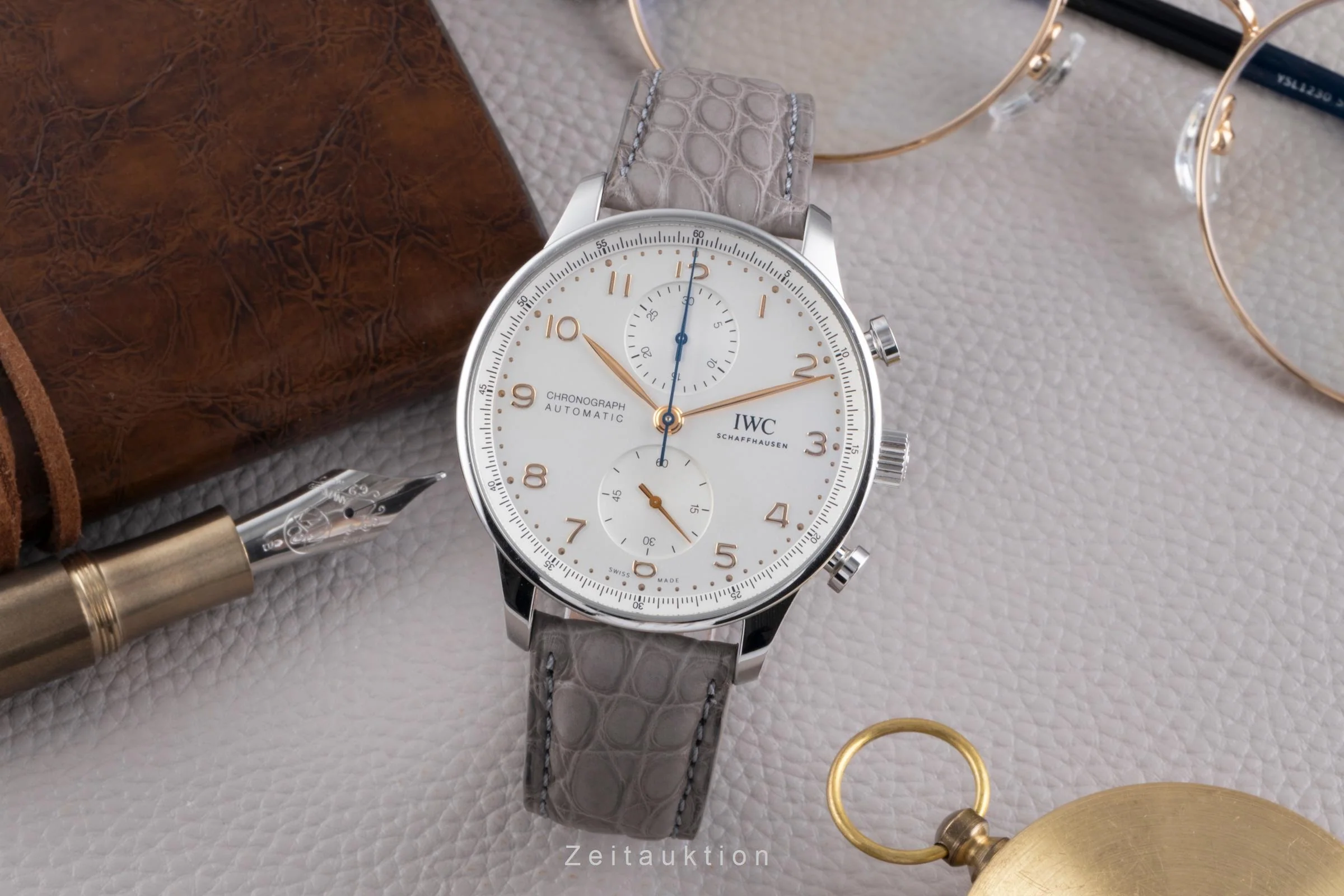 IWC Portugieser chronograph steel automatic men's watch IW371604 LP: 9100EUR  [2507377] - Image 4