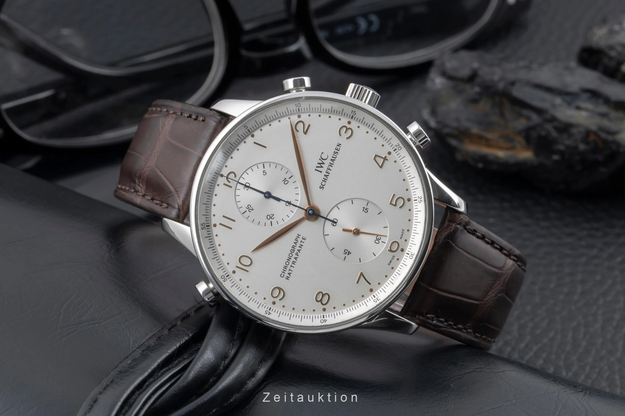 IWC Portugieser chronograph steel manual winding men's watch IW371202  [2504697] - Image 3