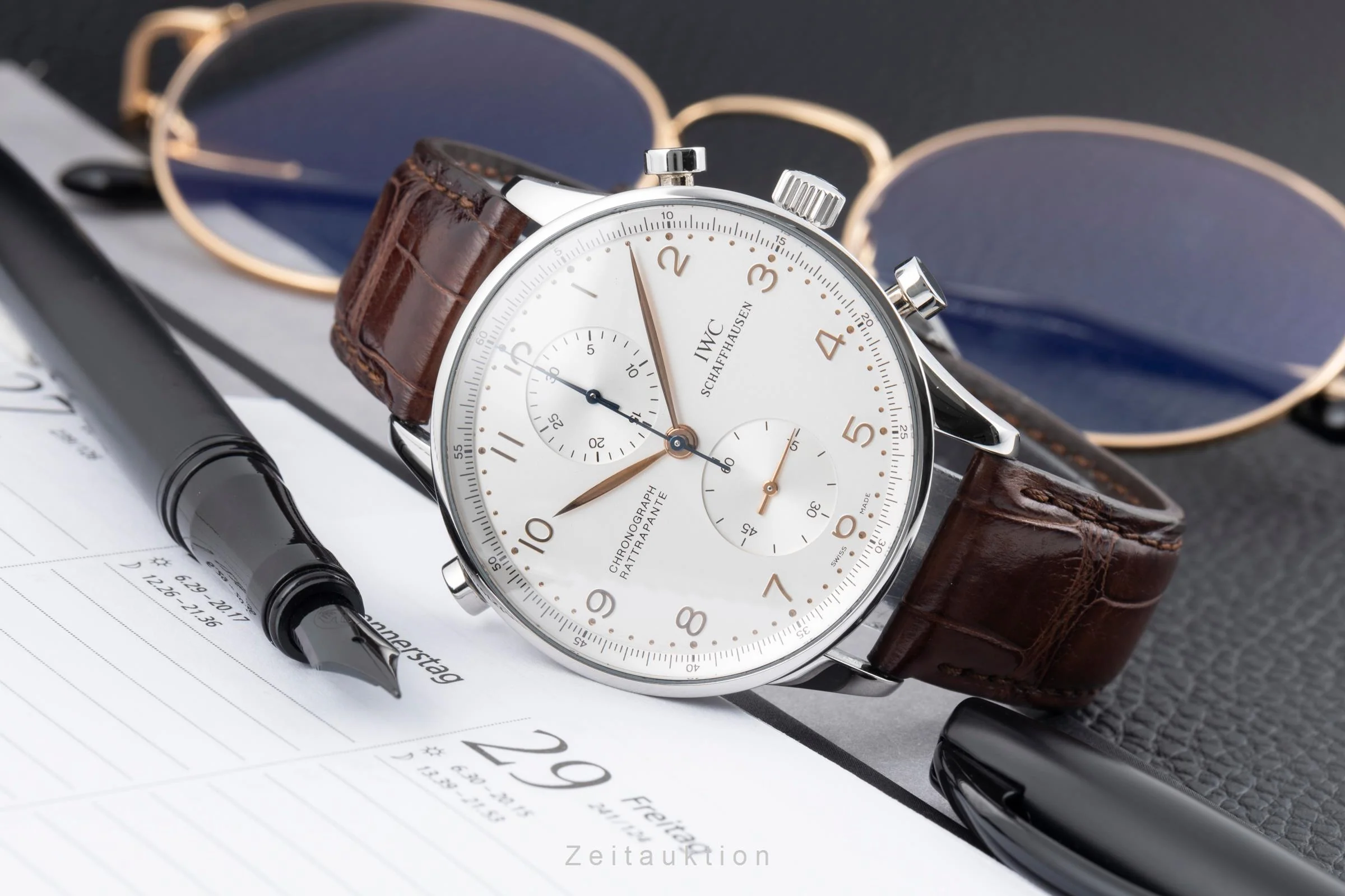 IWC Portugieser chronograph steel manual winding men's watch IW371202  [2505987] - Image 3